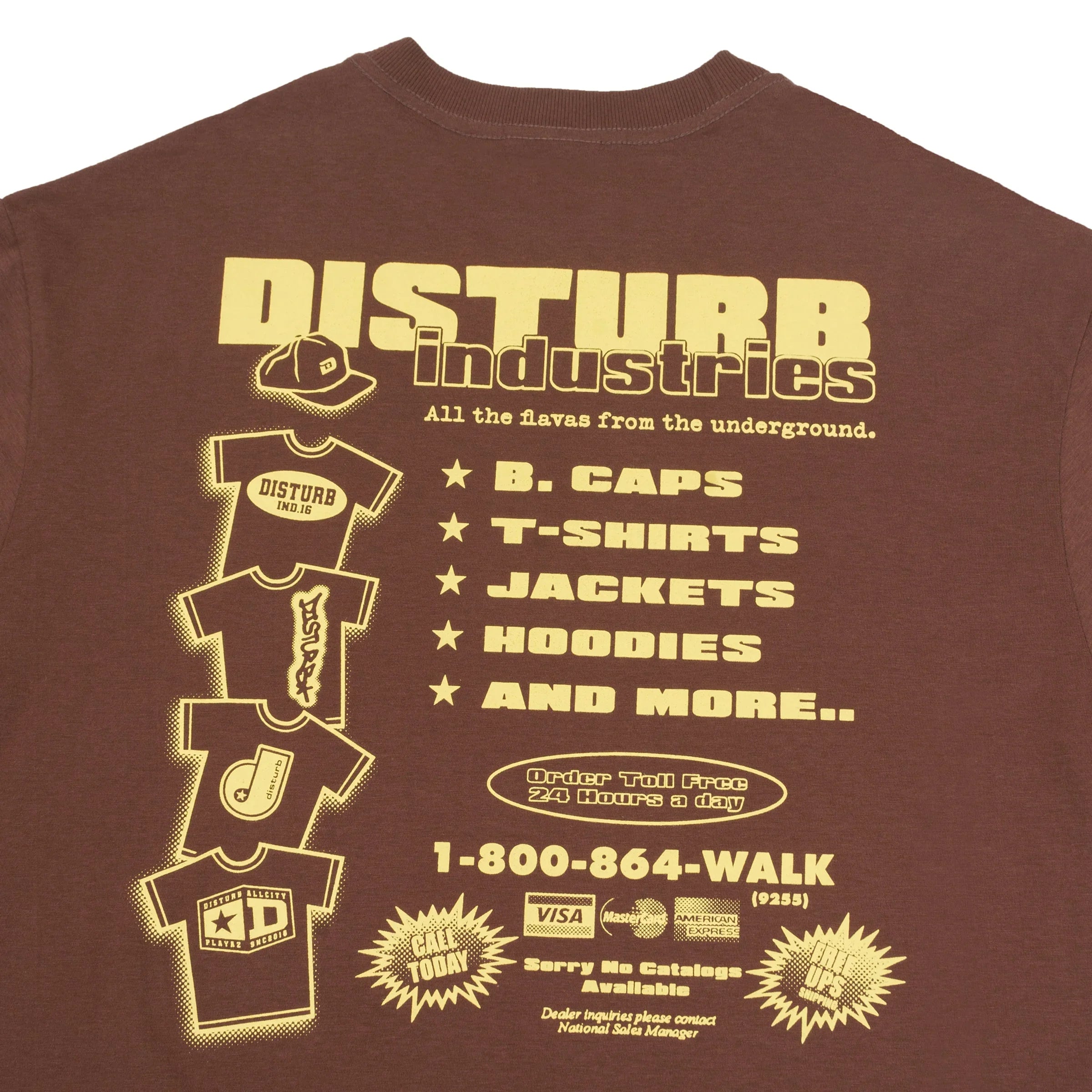 Fly Market T-Shirt in Brown - Four Street