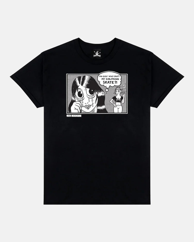 THRASHER X TOY MACHINE - GIRLFRIEND - T-SHIRT - BLACK - Four Street