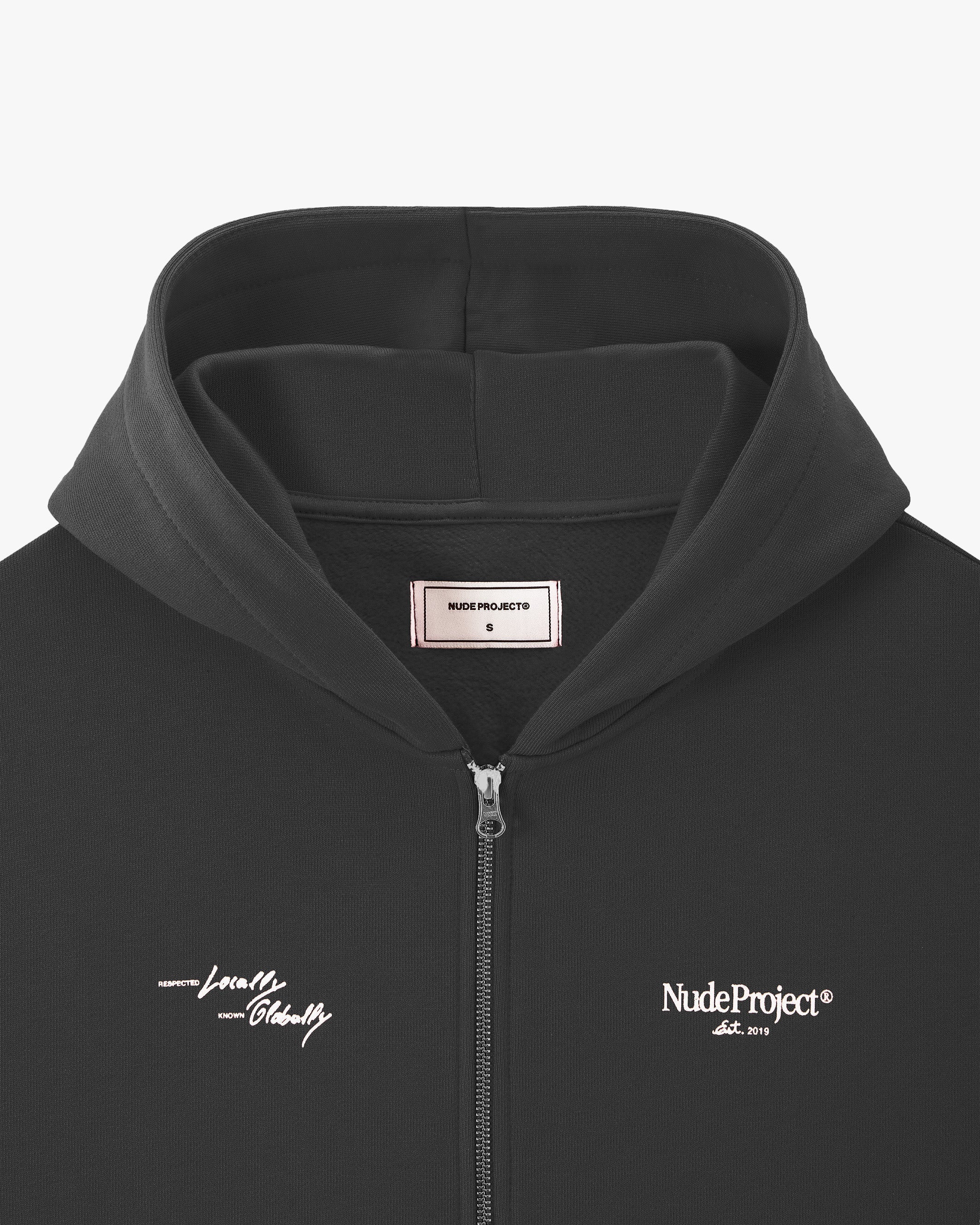 Global Soon Zip-Up Hoodie Ash