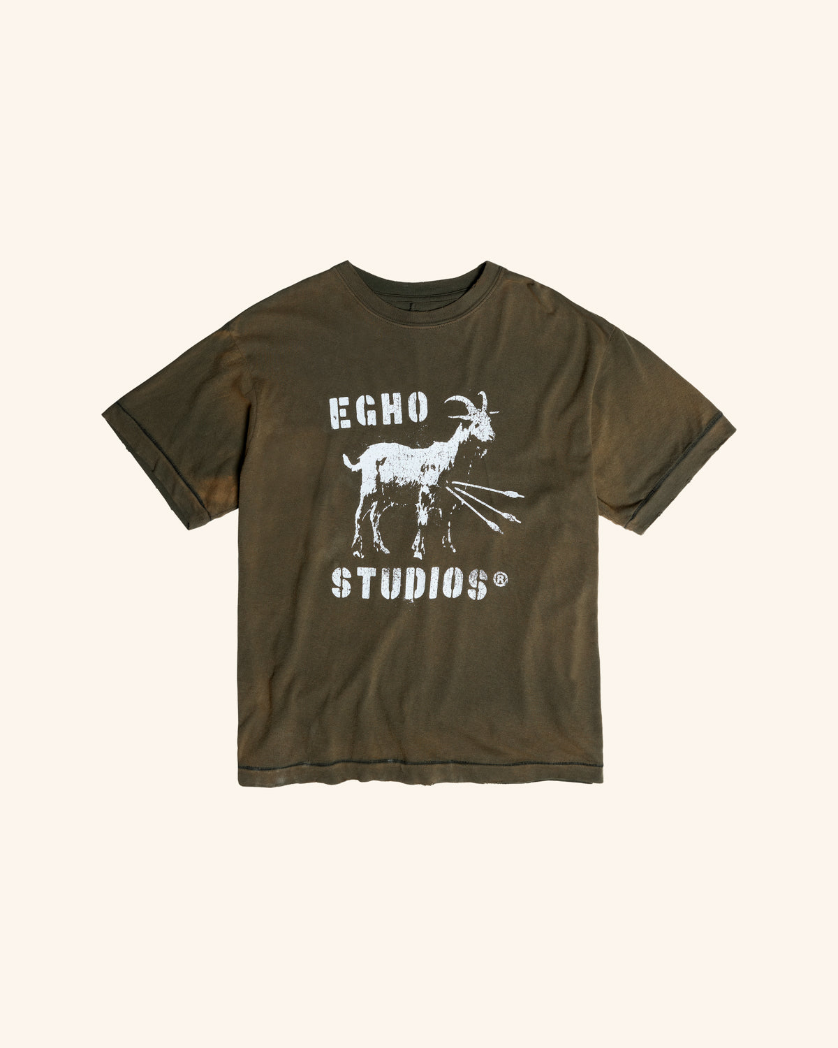 GOAT REGULAR GAZE TEE - OLIVE GREEN