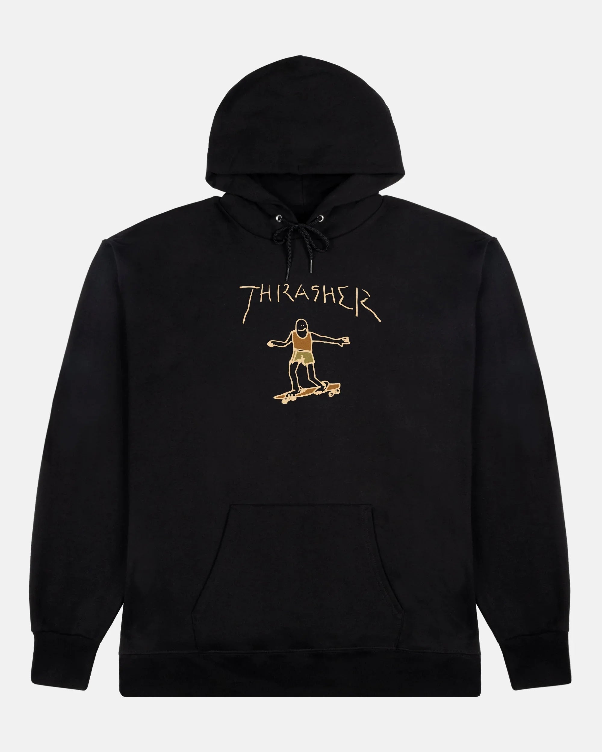 GONZ - HOODIE - BLACK / BROWN - Four Street