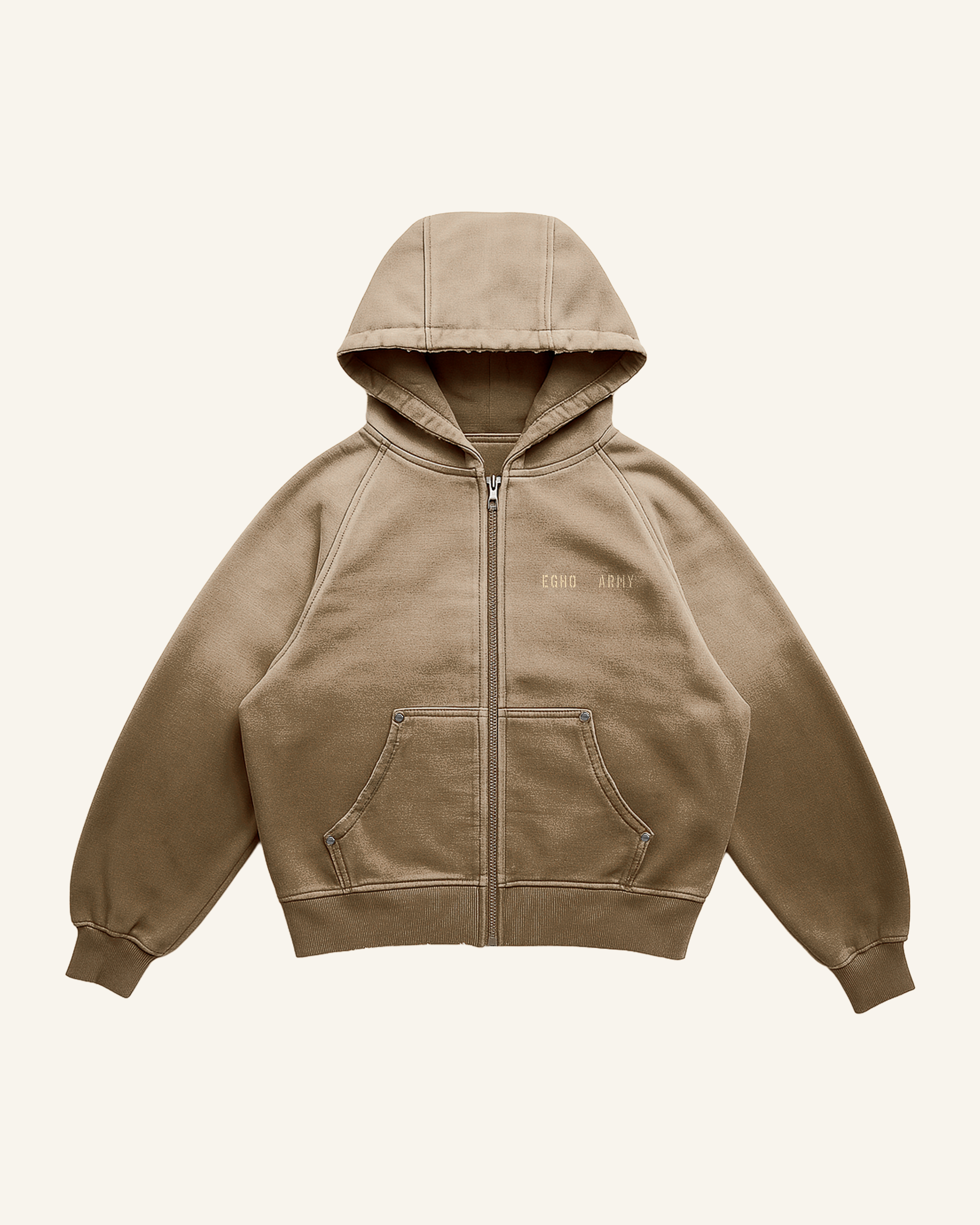 UNF HEAVY ZIP HOODIE - SAND