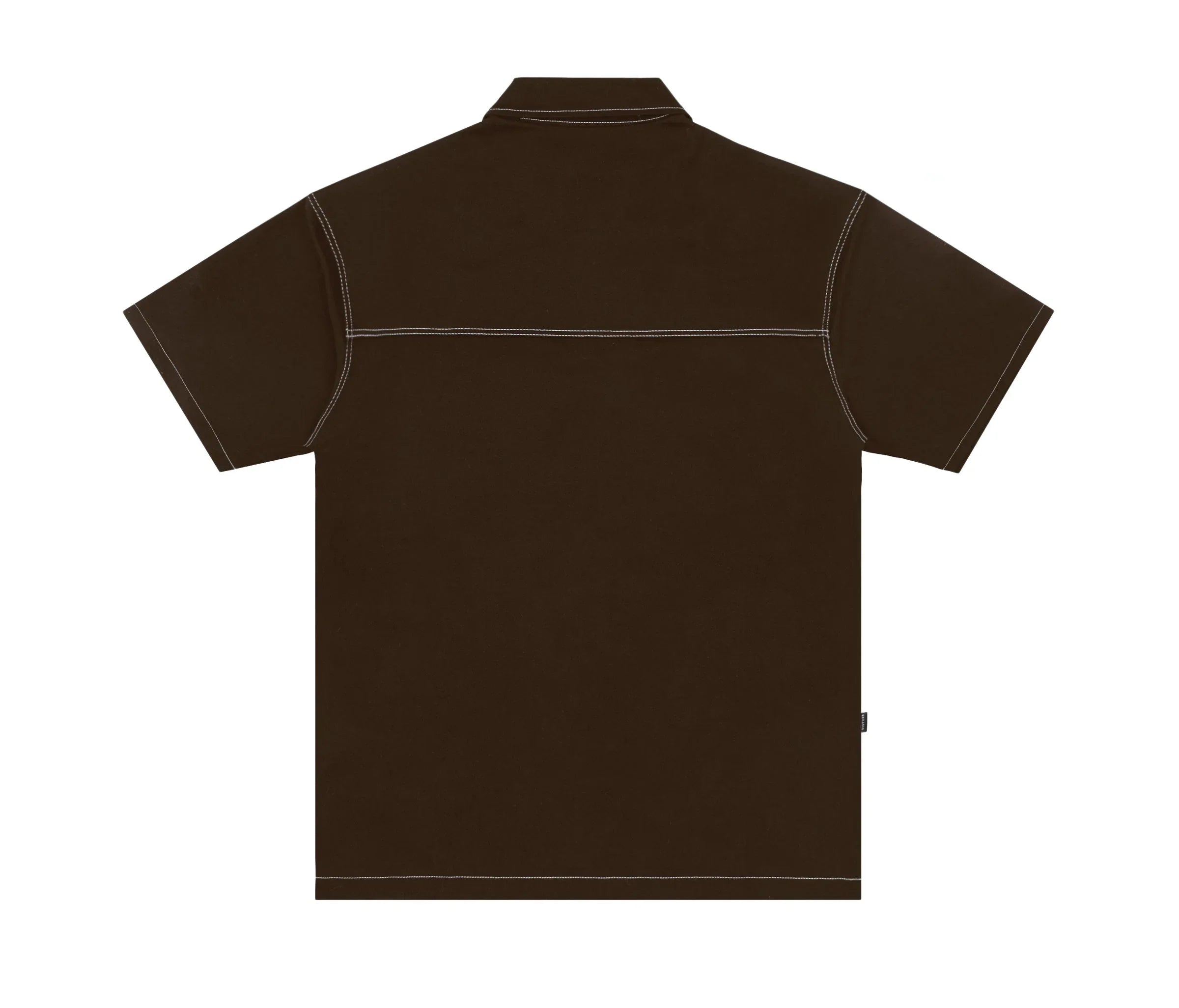 Hardware Button Up In Brown - Four Street