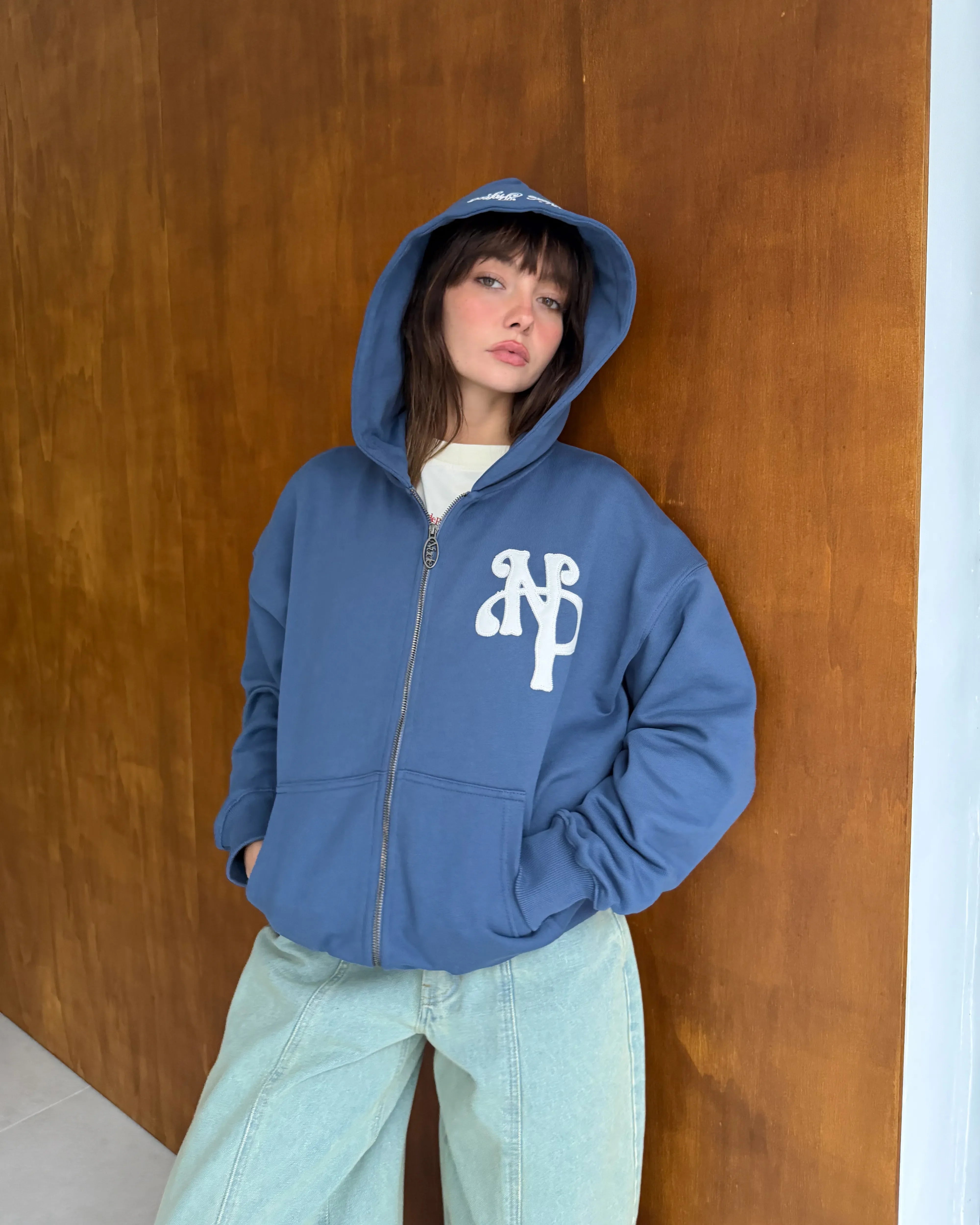 Kill Bill Zip-Up Hoodie Indigo