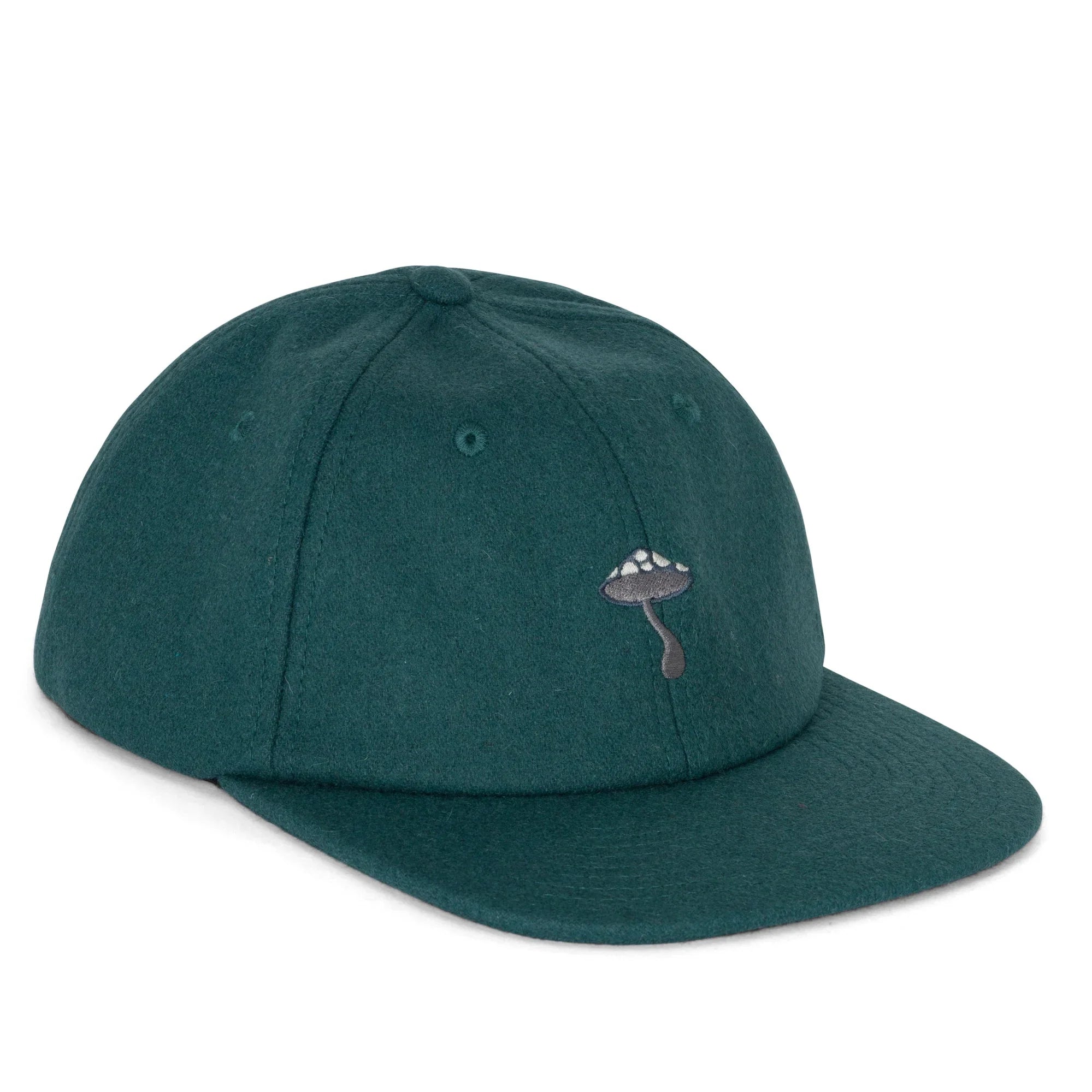 Euphoria Wool Velcro 6 Panel Hat (Alpine Green) - Four Street