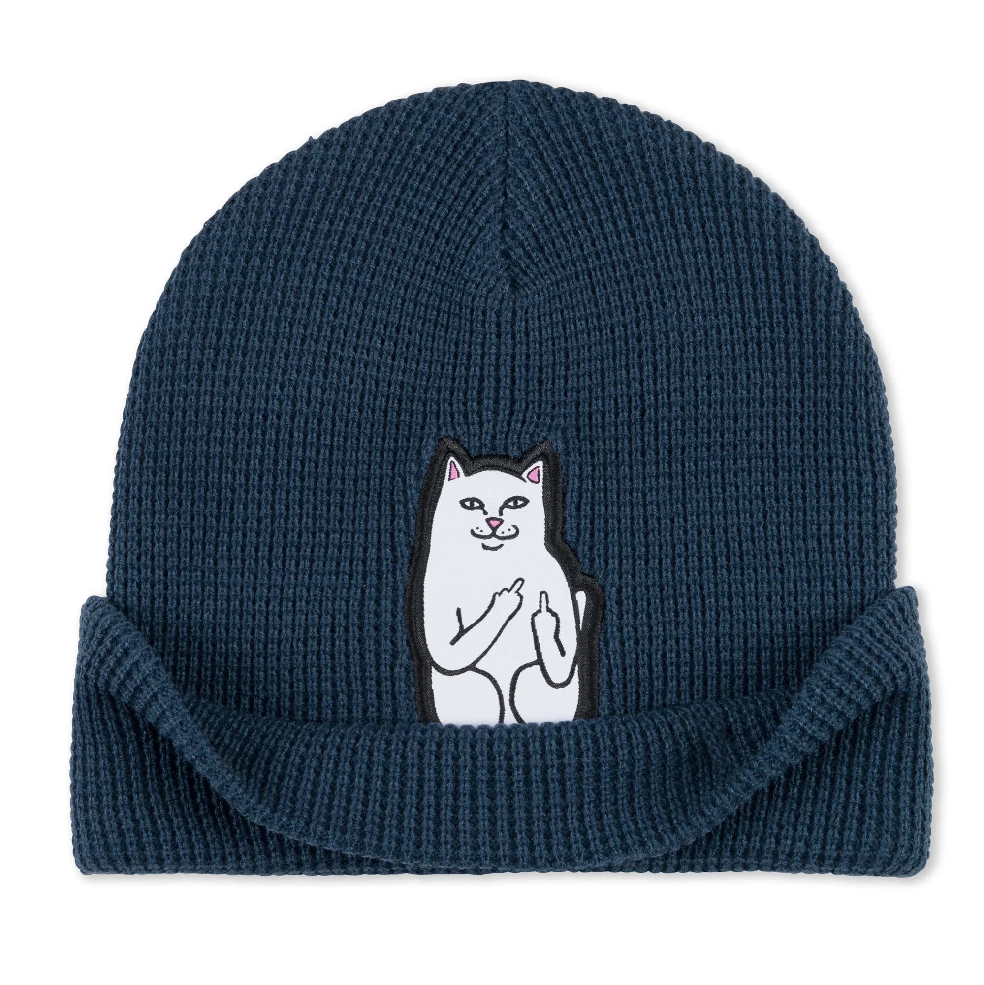 Lord Nermal Waffle Knit Beanie (Navy) - Four Street