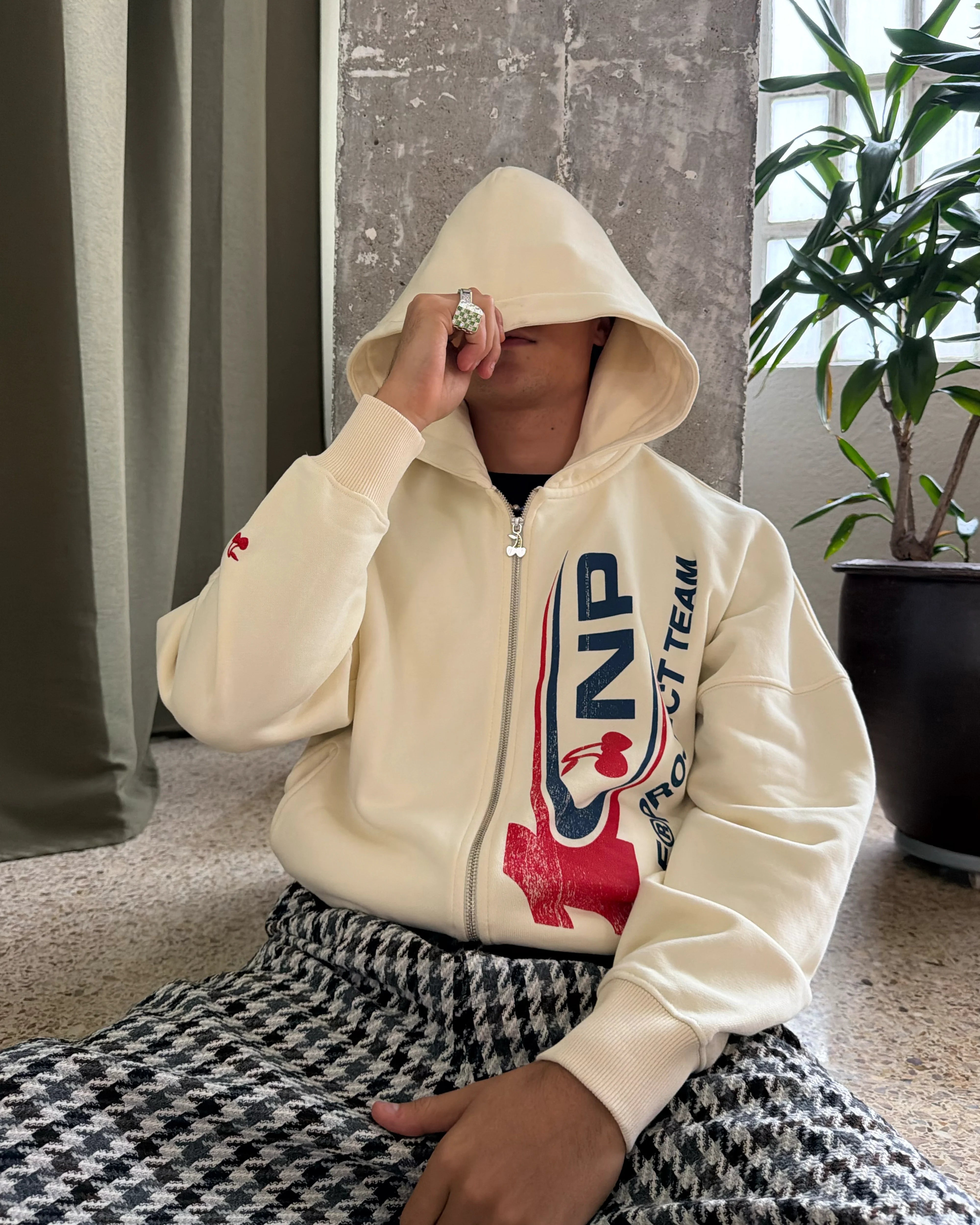 Ayrton Zip-Up Hoodie Marshmallow