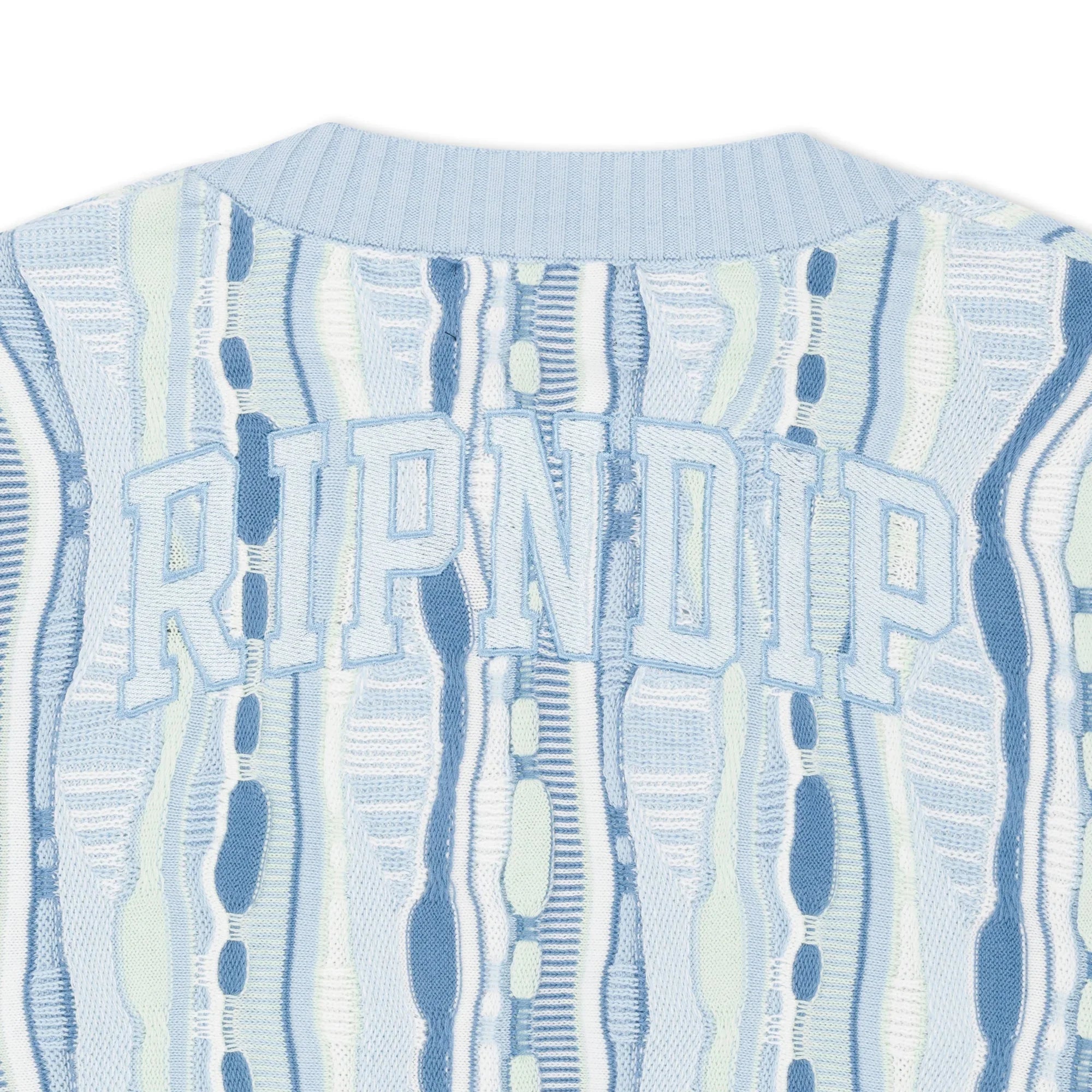 Corded Knit Cropped Long Sleeve (Light Blue) - Camiseta - Four Street