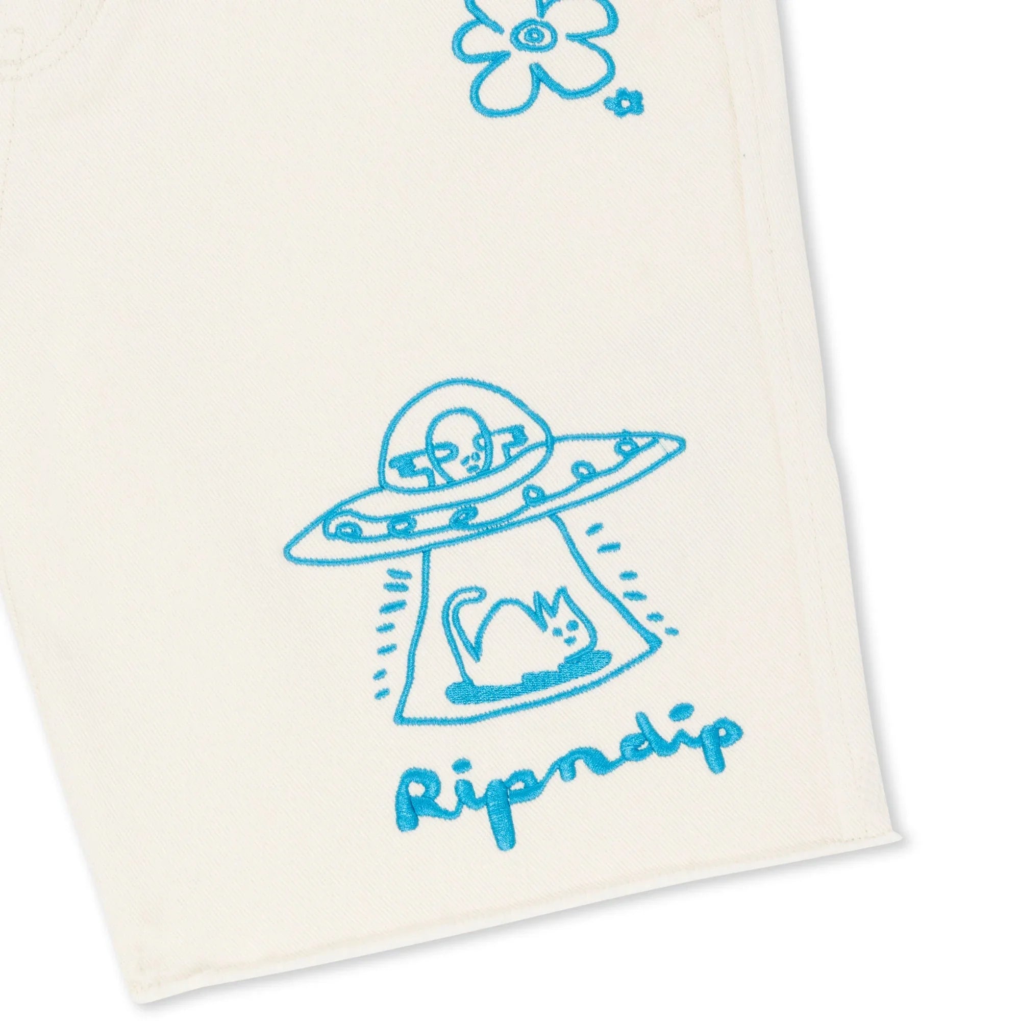 Blonded Denim Shorts (Off White) - Four Street