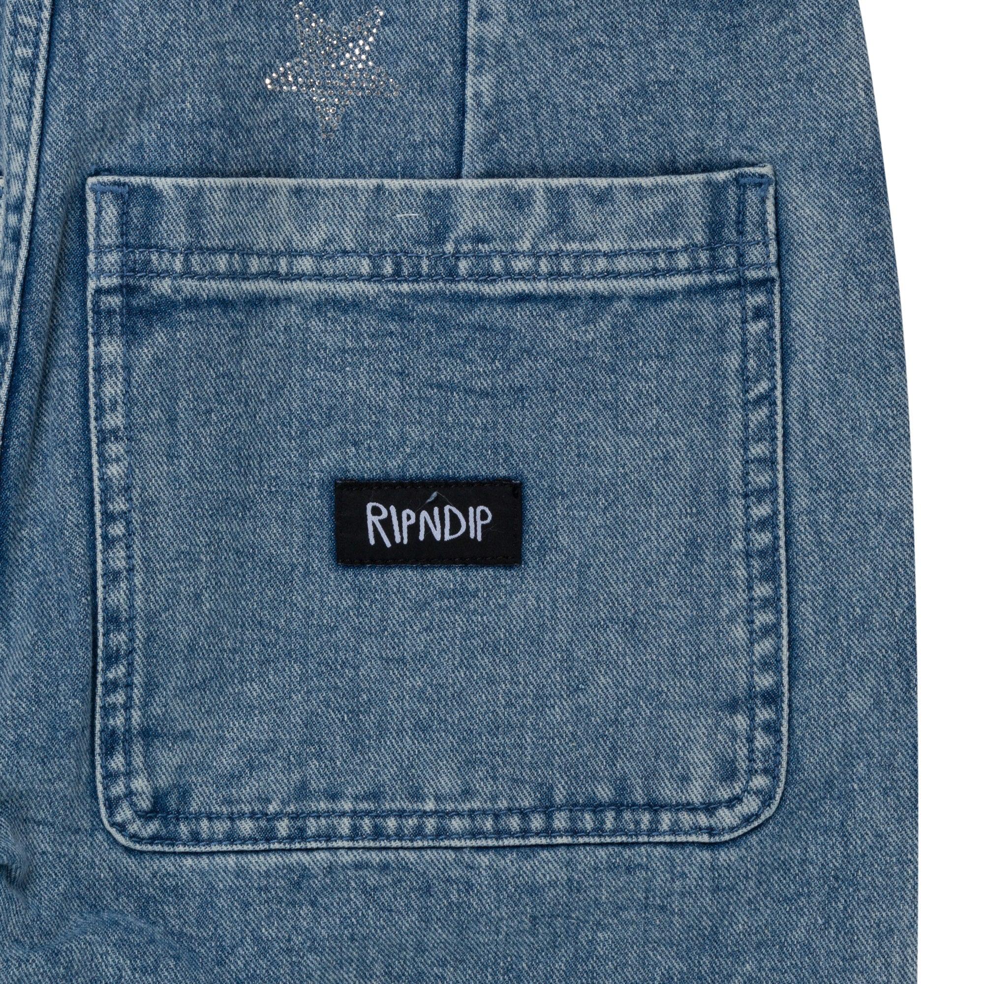 Kawaii Nerm Womens Wide Leg Pants (Medium Wash) - Calça - Four Street