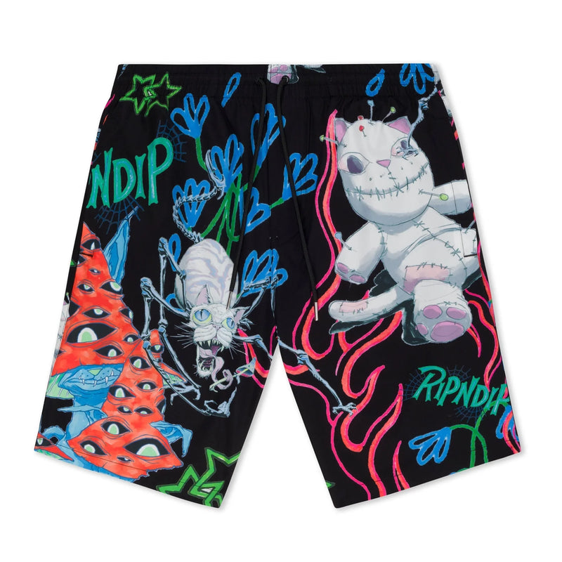Travis Swim Shorts (Black) - Four Street