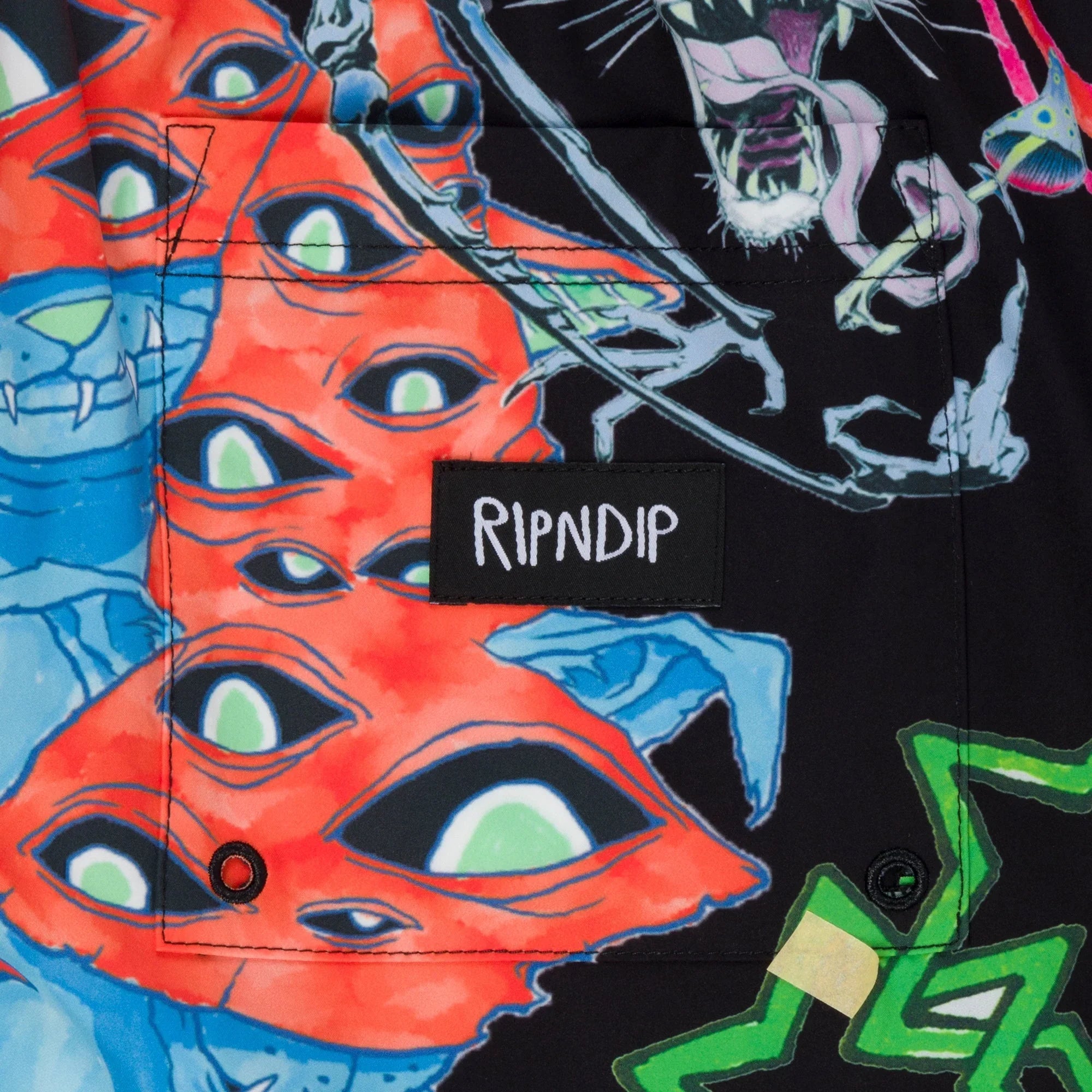 Travis Swim Shorts (Black) - Four Street