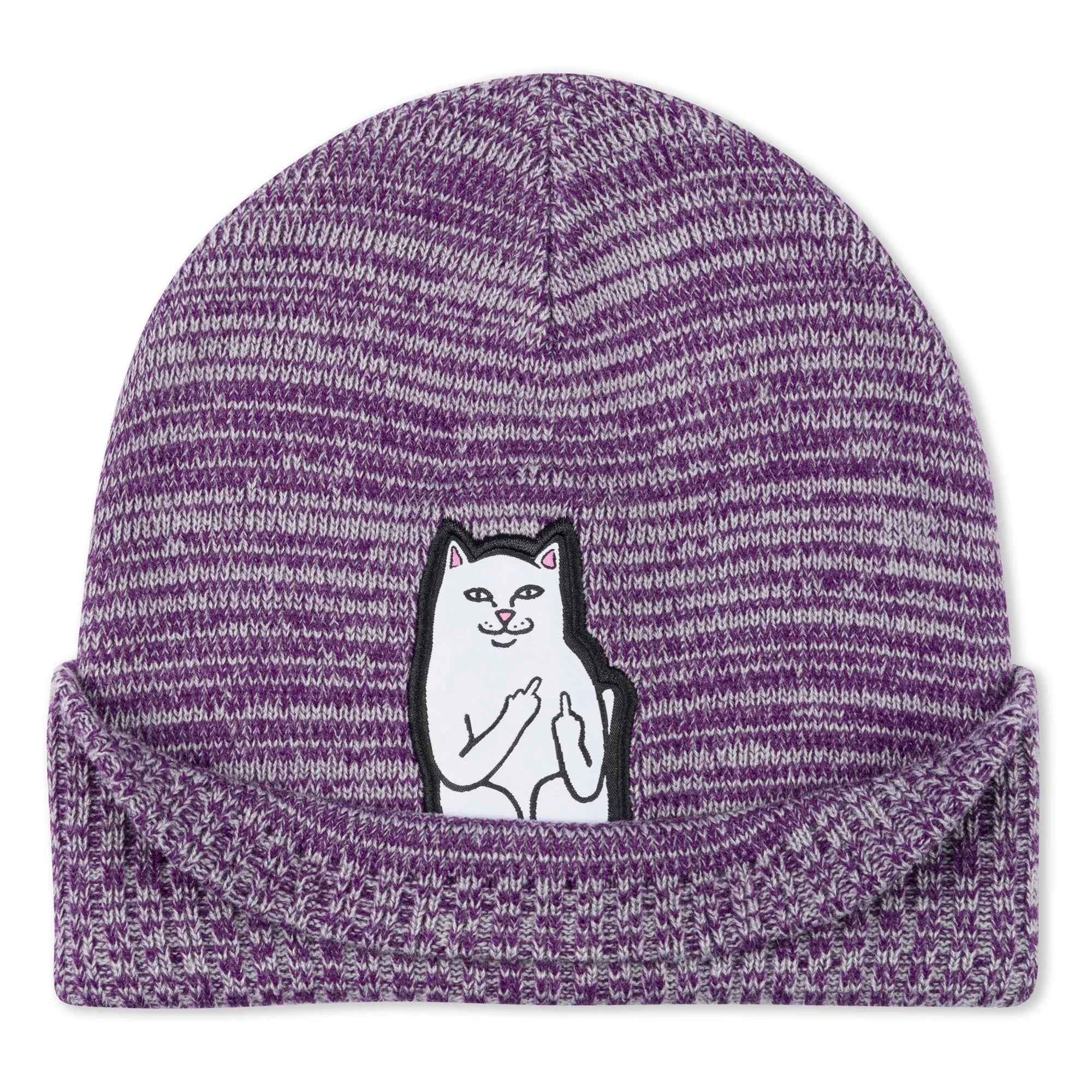 Lord Nermal Marled Beanie (Dark Purple) - Four Street