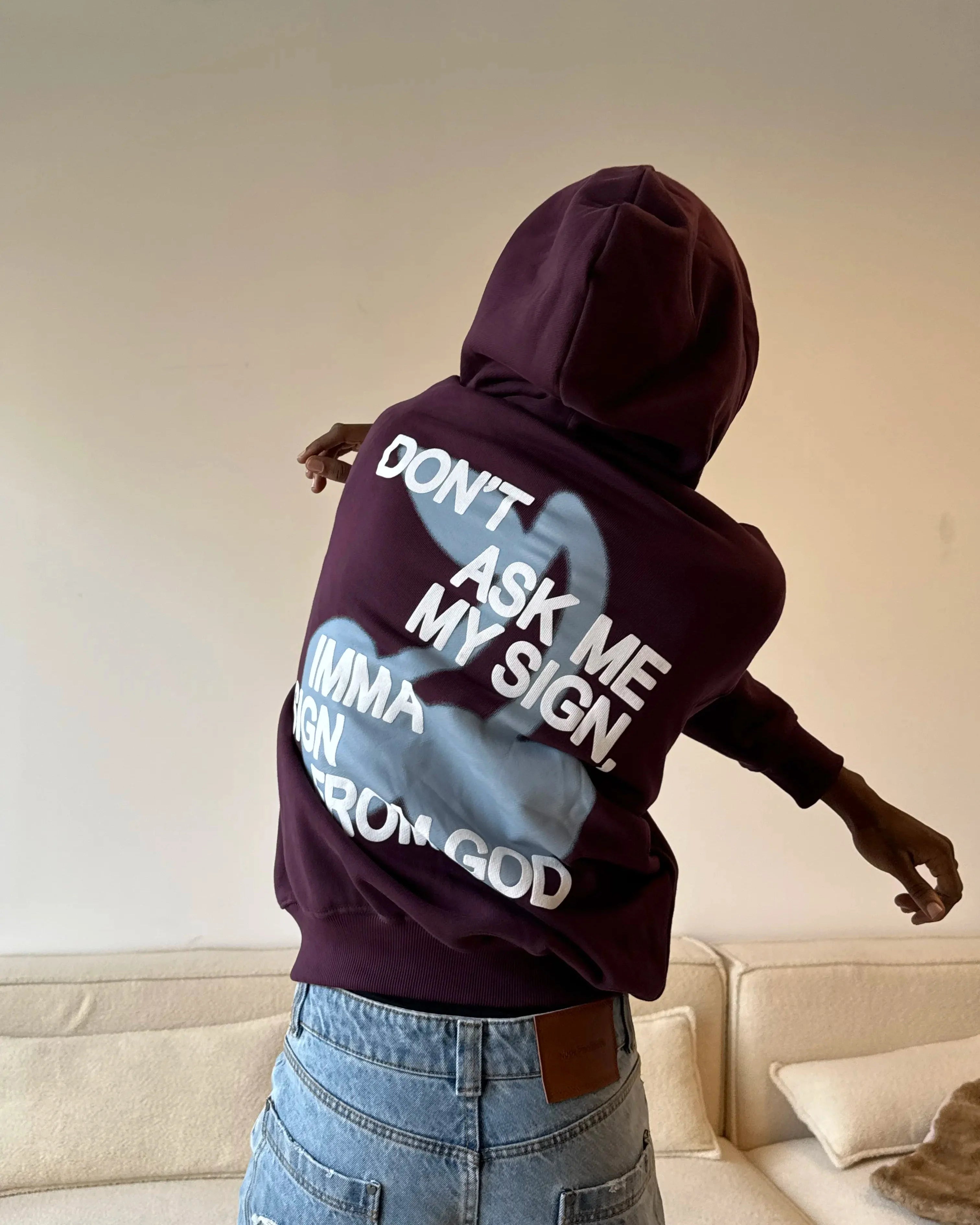 Ladder Hoodie Burgundy