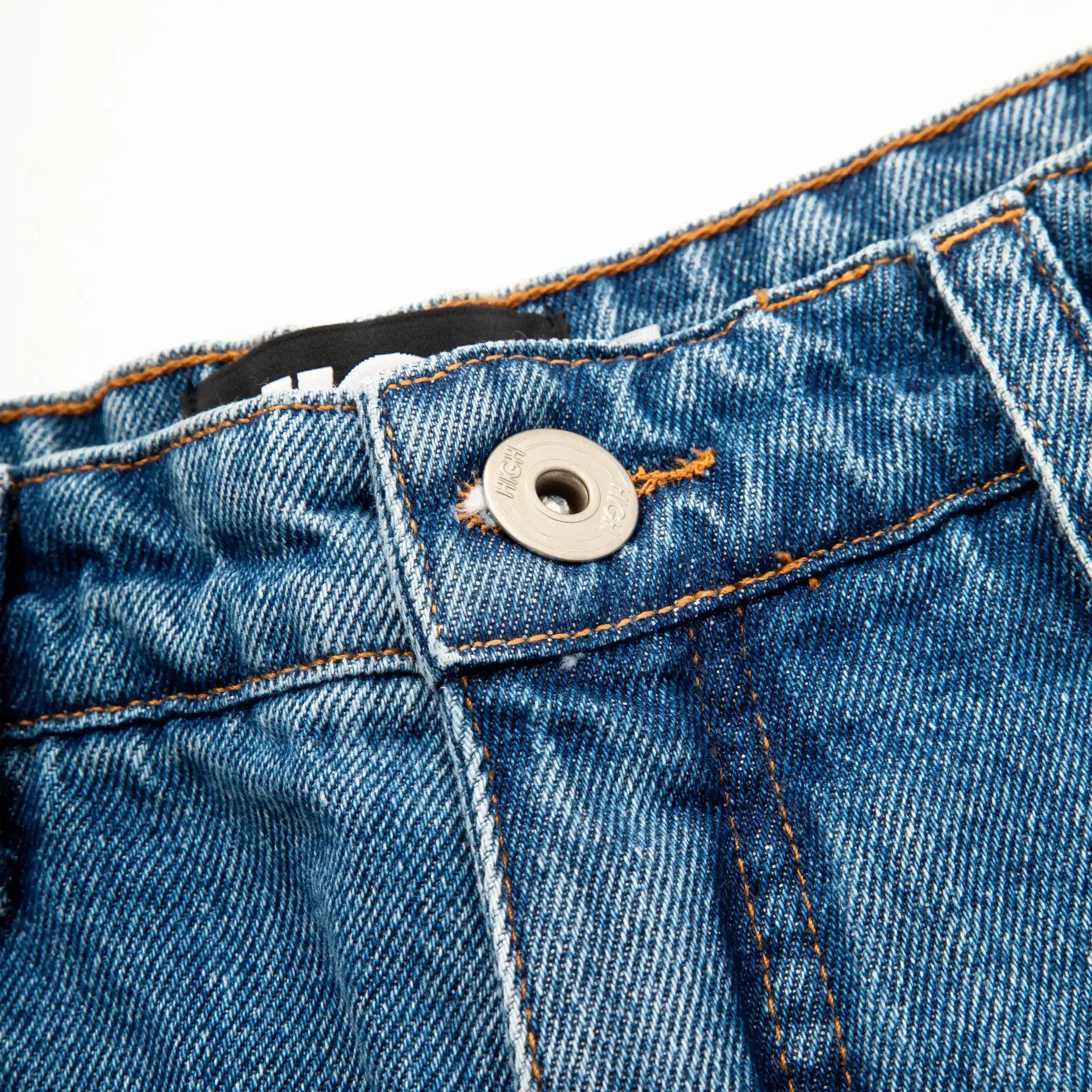 Jeans Pants Logo Line Blue - Four Street