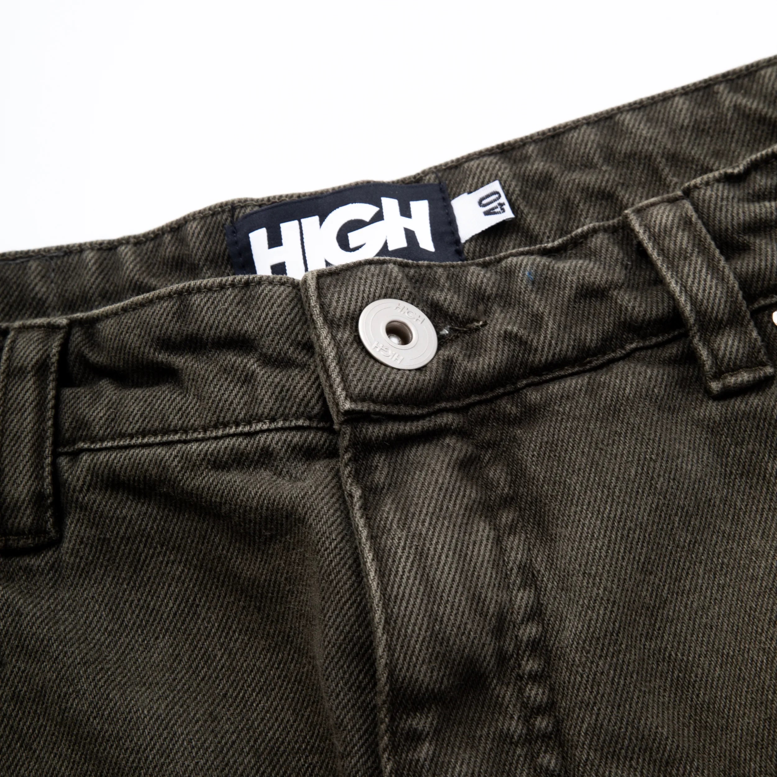 Jeans Pants Logo Line Desert Green - Four Street