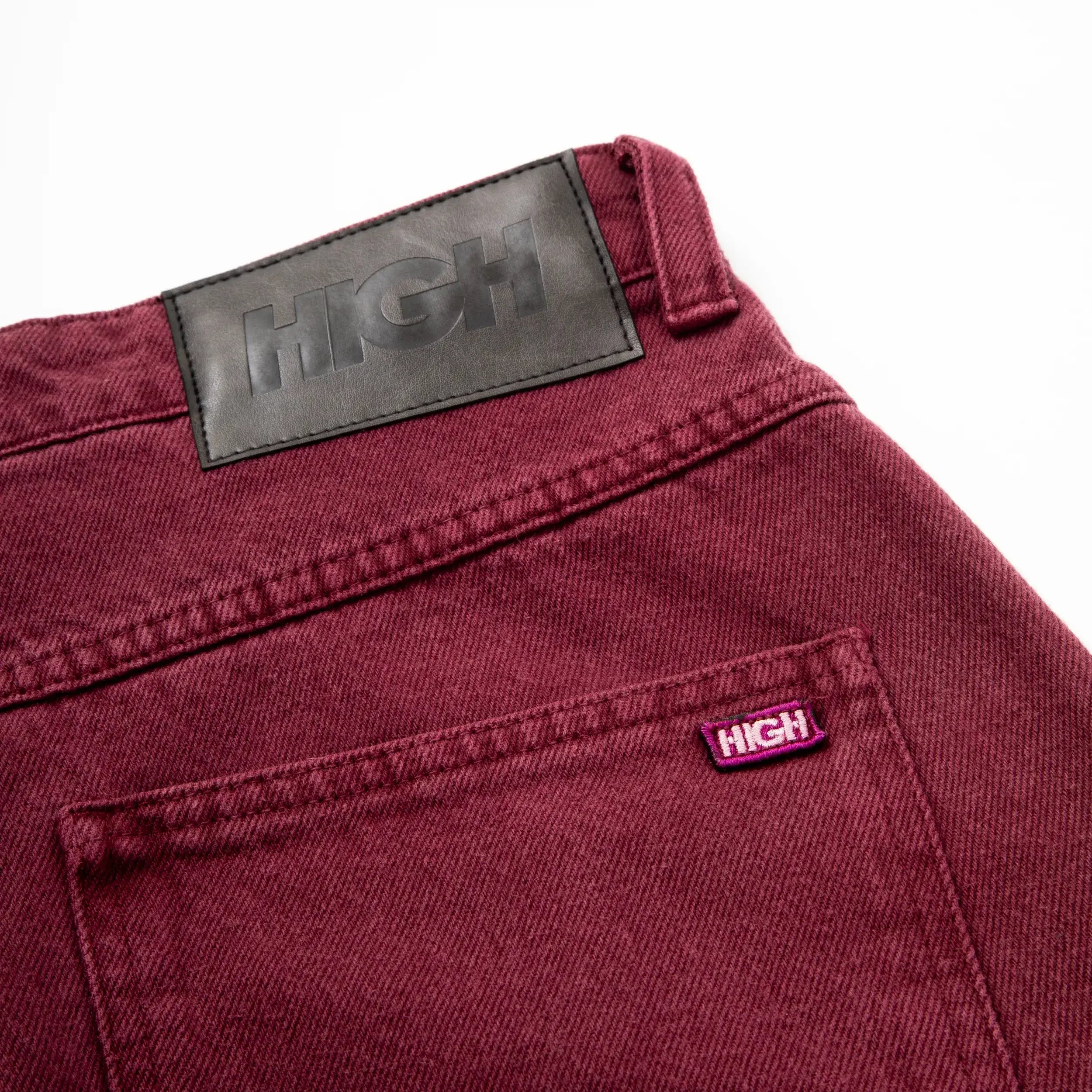 Jeans Pants Logo Line Wine - Four Street