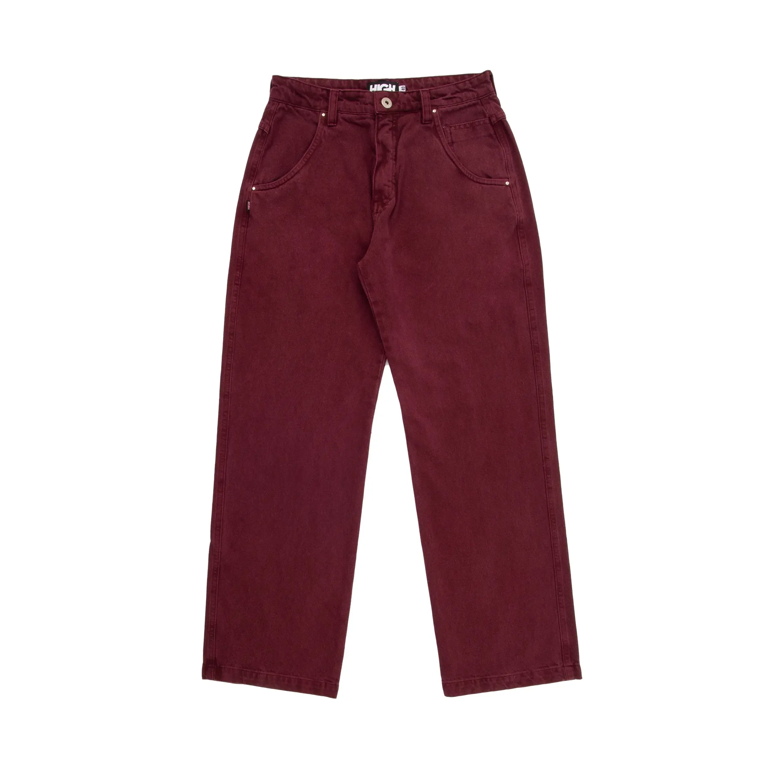 Jeans Pants Logo Line Wine - Four Street