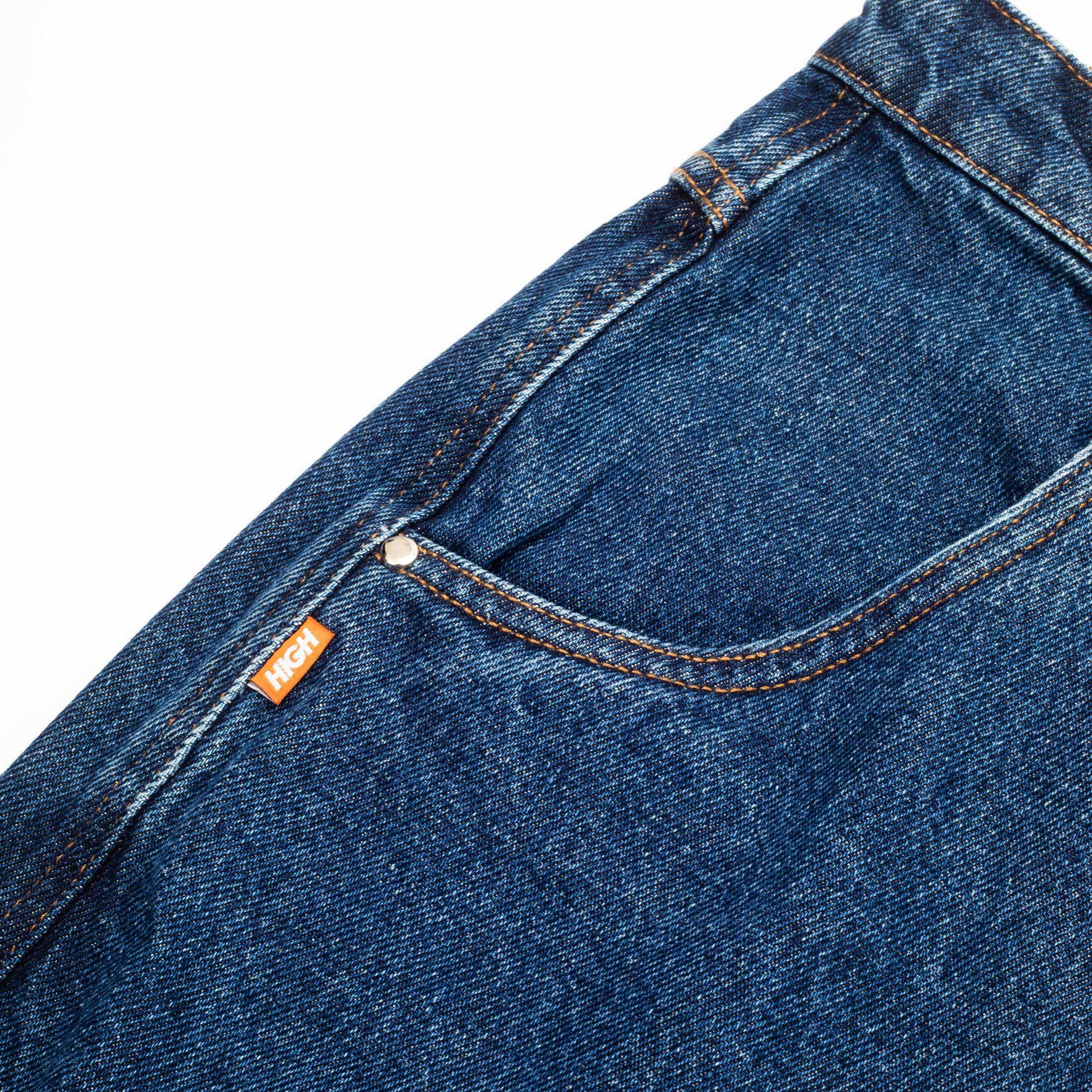 Jeans Pants Logo Line Blue - Four Street