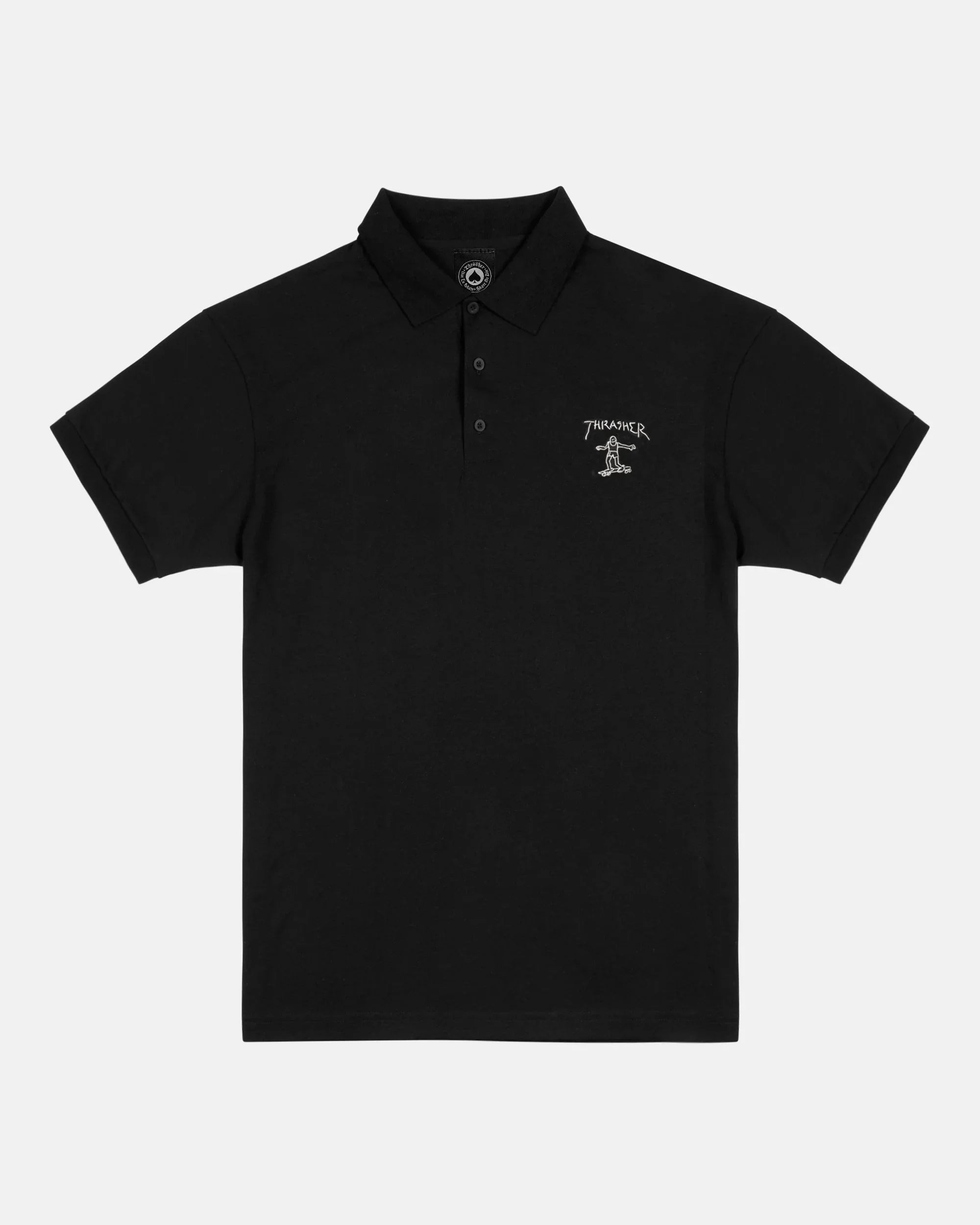 LITTLE GONZ EMBROIDERED - POLO - BLACK - Four Street