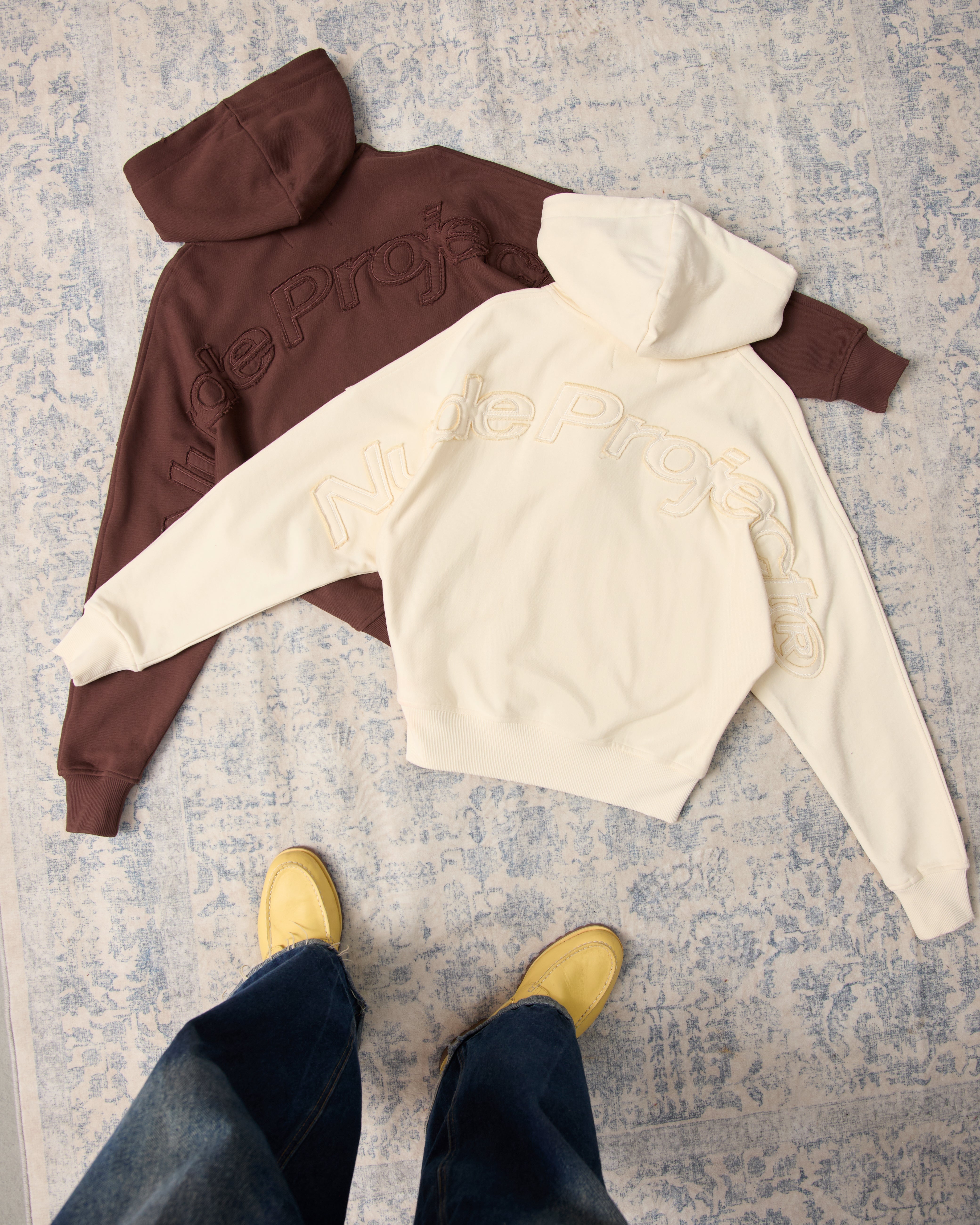 Marble Hoodie Brown