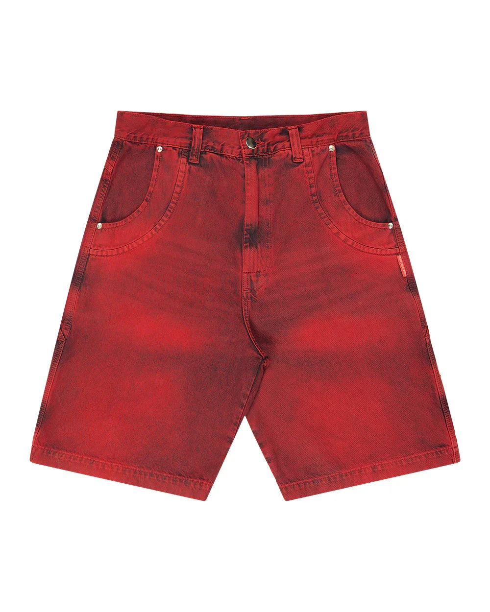 BERMUDA JEANS CURVALÍNEA DOUBLE HAND VERMELHA - Four Street