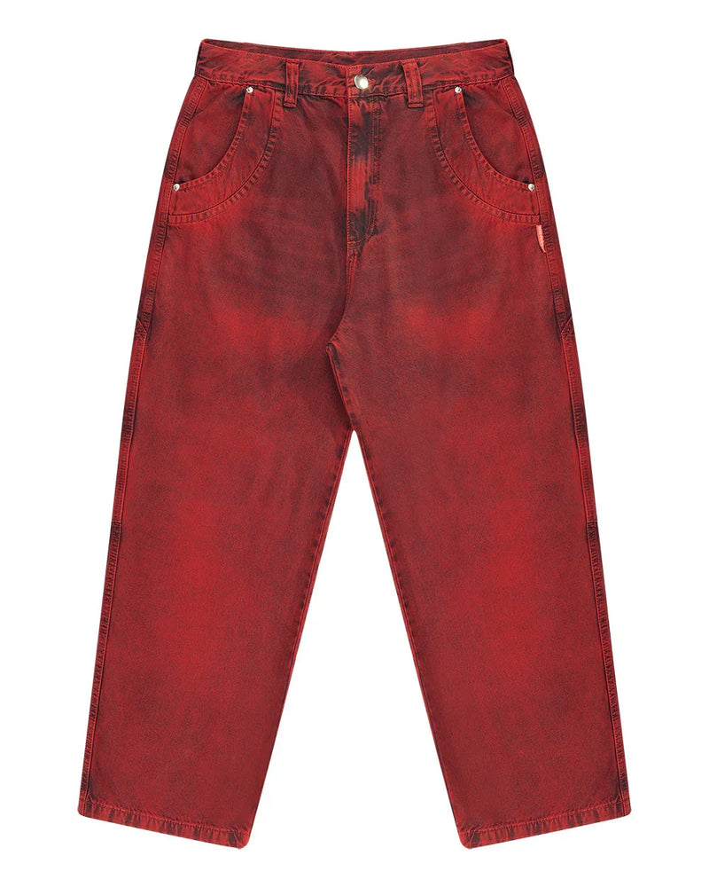 CALÇA JEANS CURVALÍNEA DOUBLE HAND VERMELHA - Four Street