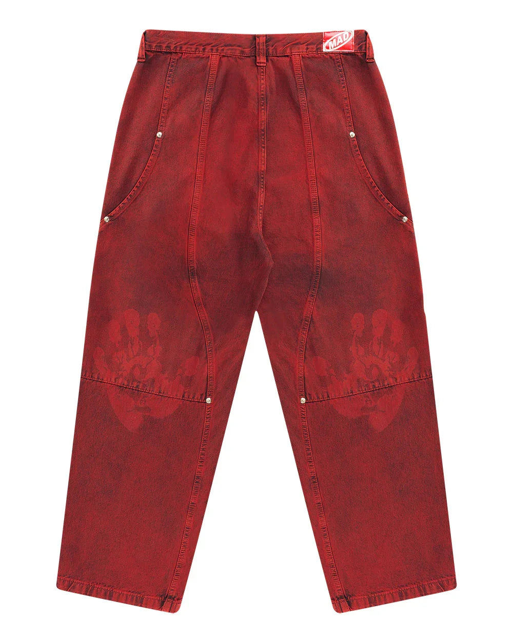 CALÇA JEANS CURVALÍNEA DOUBLE HAND VERMELHA - Four Street