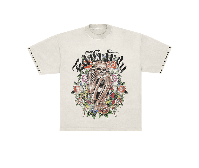 Camiseta Off White "Garden Of Bones" Ed Hardy x Matuê