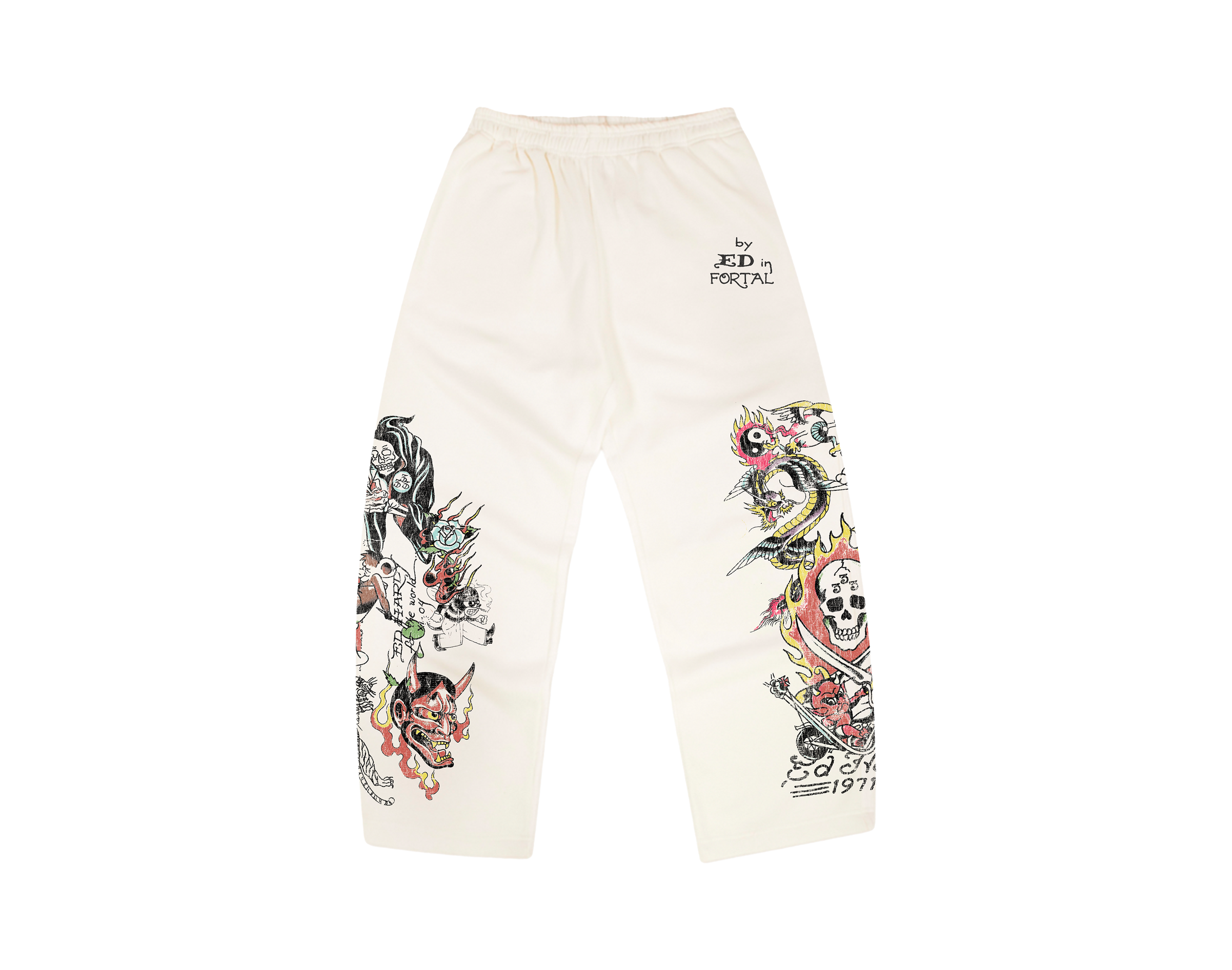 Calça Moletom Off White "Fortal" Ed Hardy x Matuê