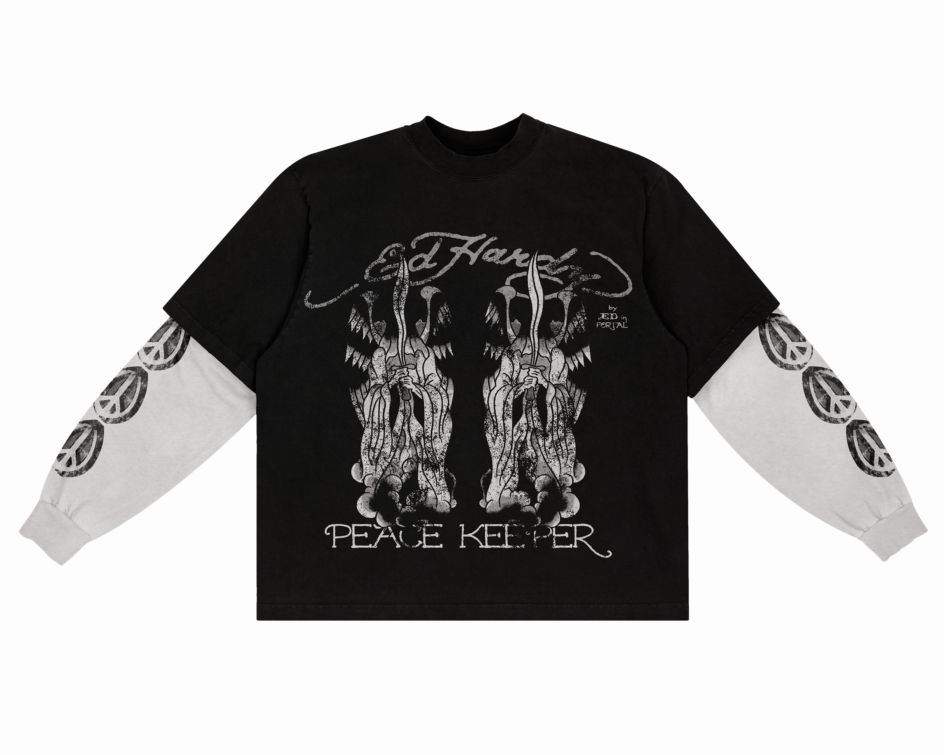 Camiseta Manga Longa "Peace Keeper" Ed Hardy x Matuê