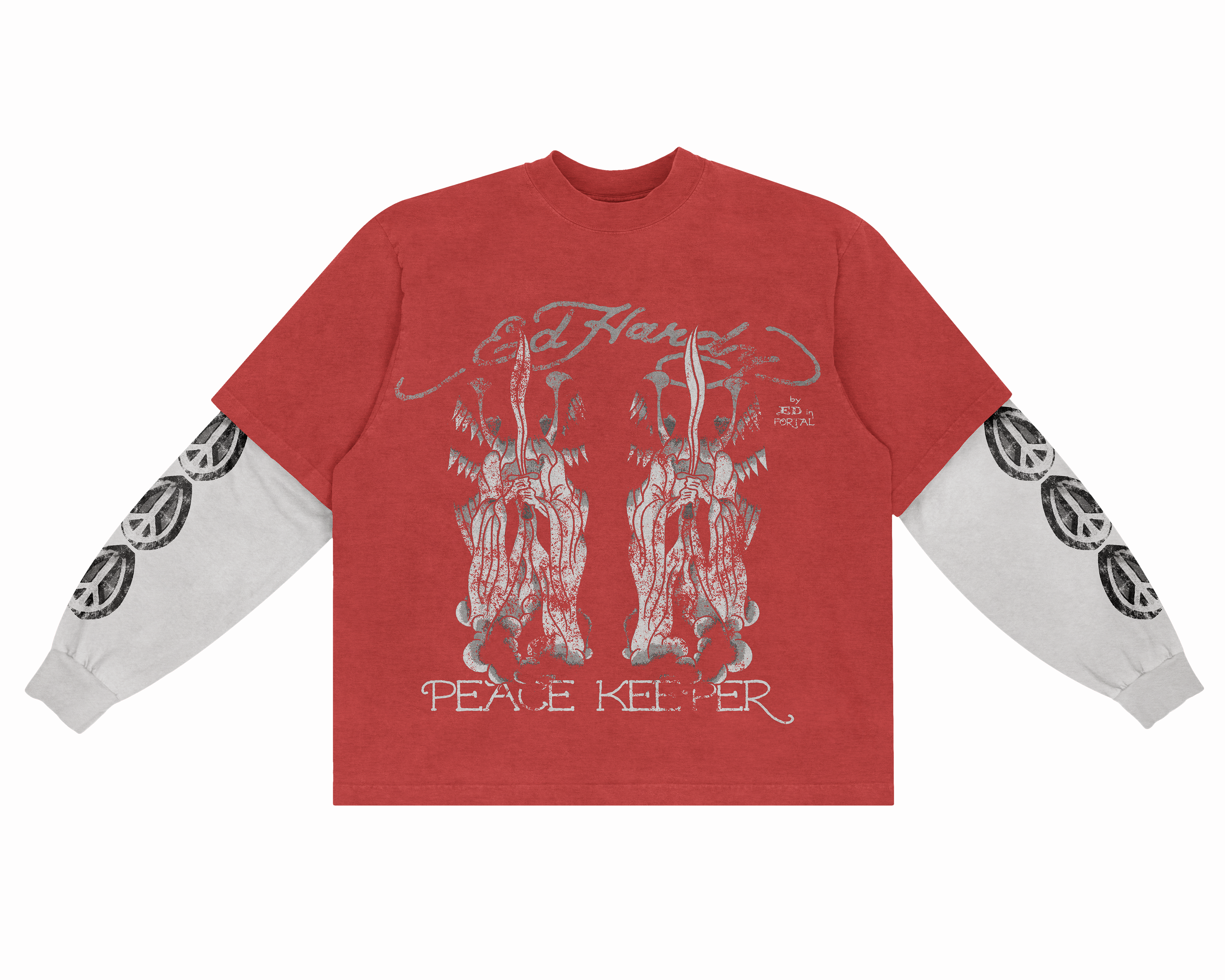 Camiseta Manga Longa "Peace Keeper" Ed Hardy x Matuê