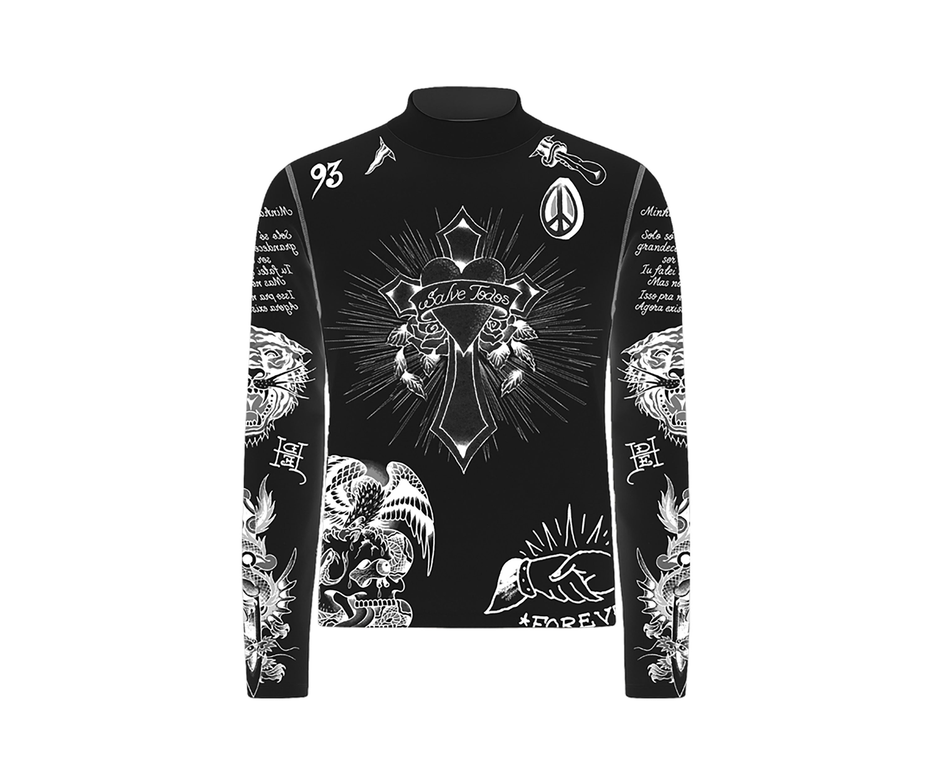 Tule Masculino Preto "Tattooed Skin" Ed Hardy x Matuê