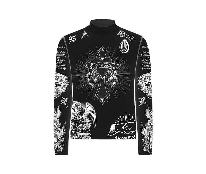 Tule Masculino Preto "Tattooed Skin" Ed Hardy x Matuê