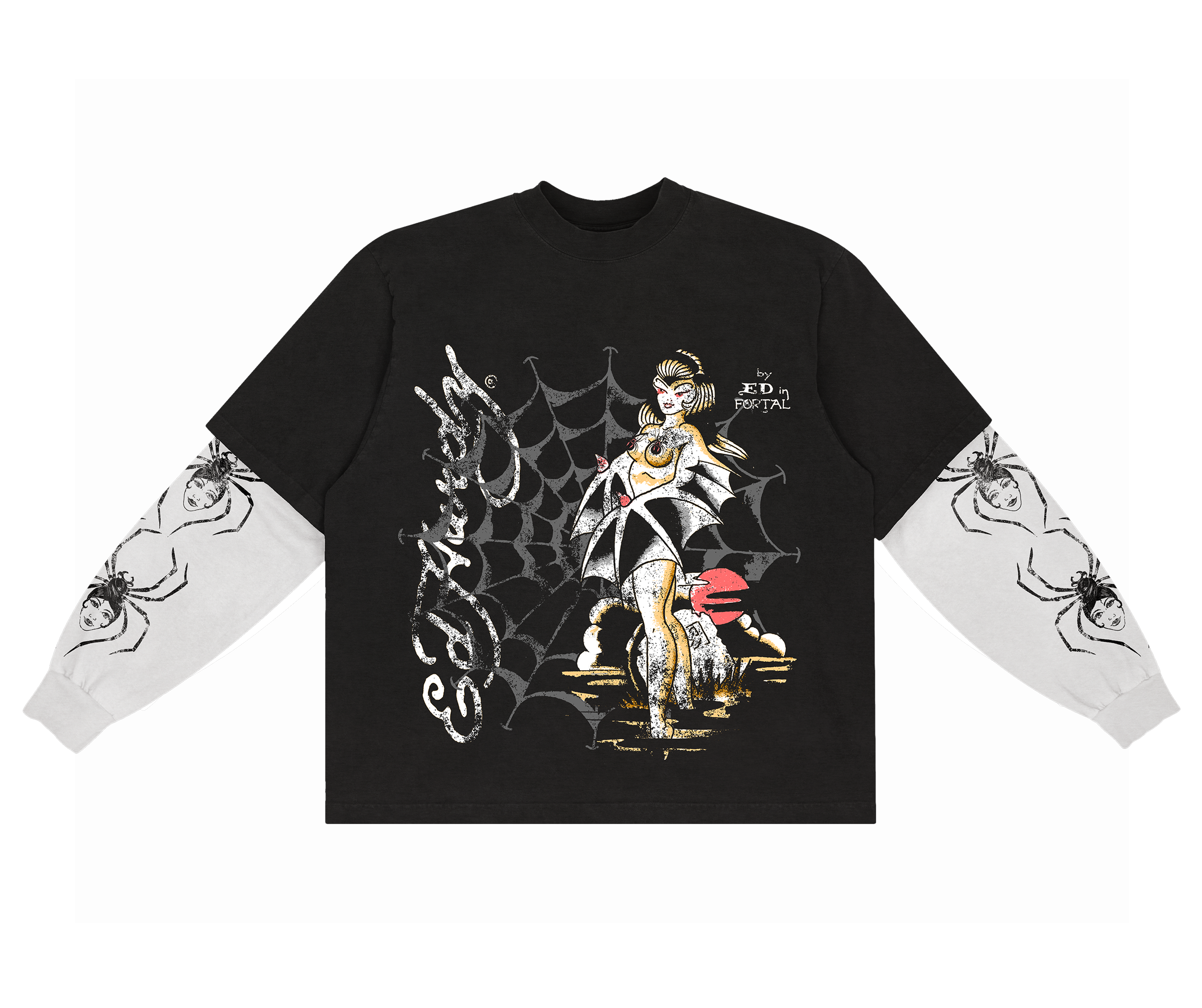 Camiseta Manga Longa Masculino "Tarantula" Ed Hardy x Matuê