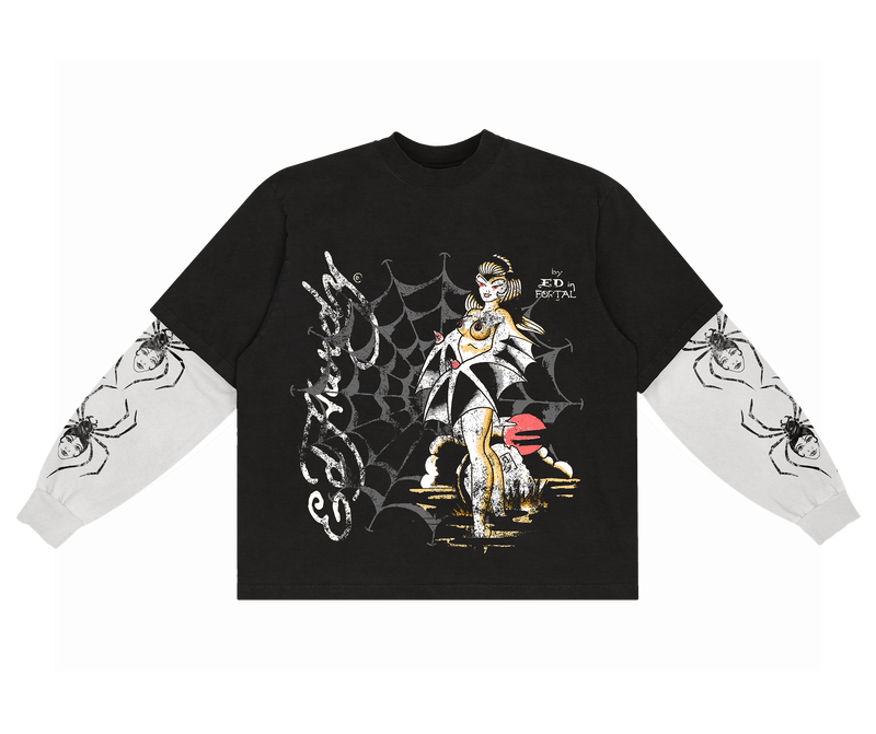 Camiseta Manga Longa Masculino "Tarantula" Ed Hardy x Matuê