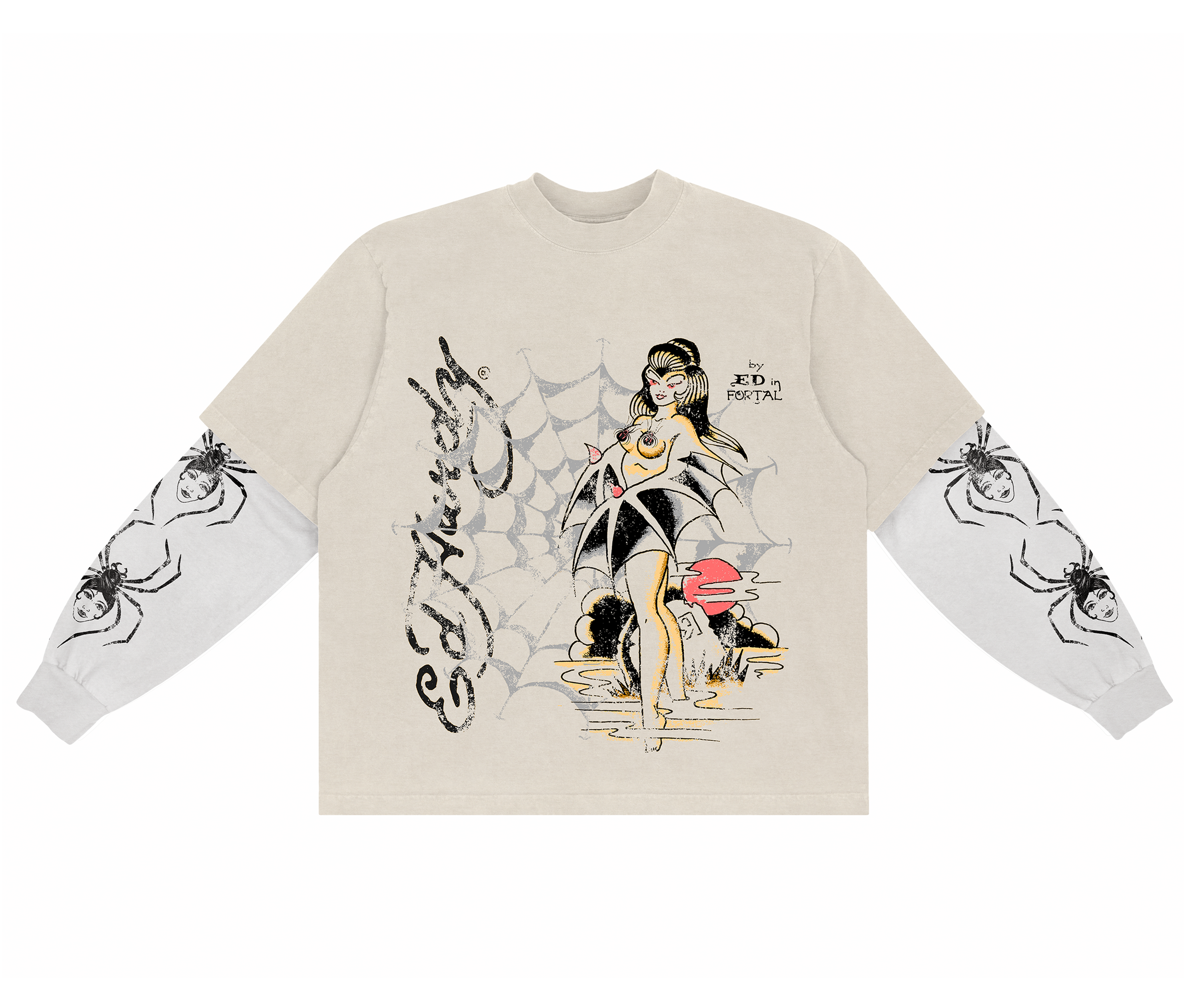 Camiseta Manga Longa Masculino "Tarantula" Ed Hardy x Matuê