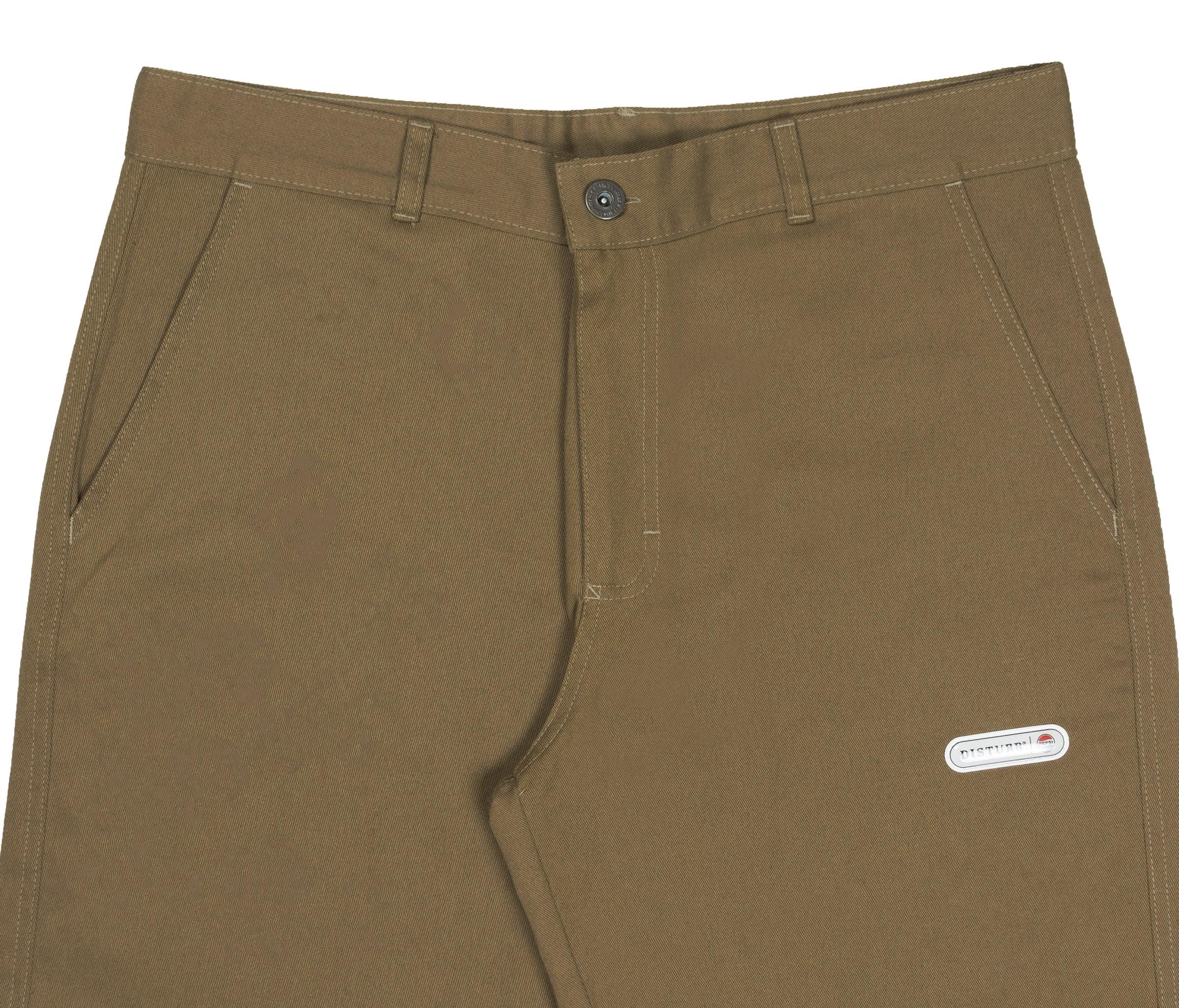 Minimal Twill Pants in Brown - Four Street