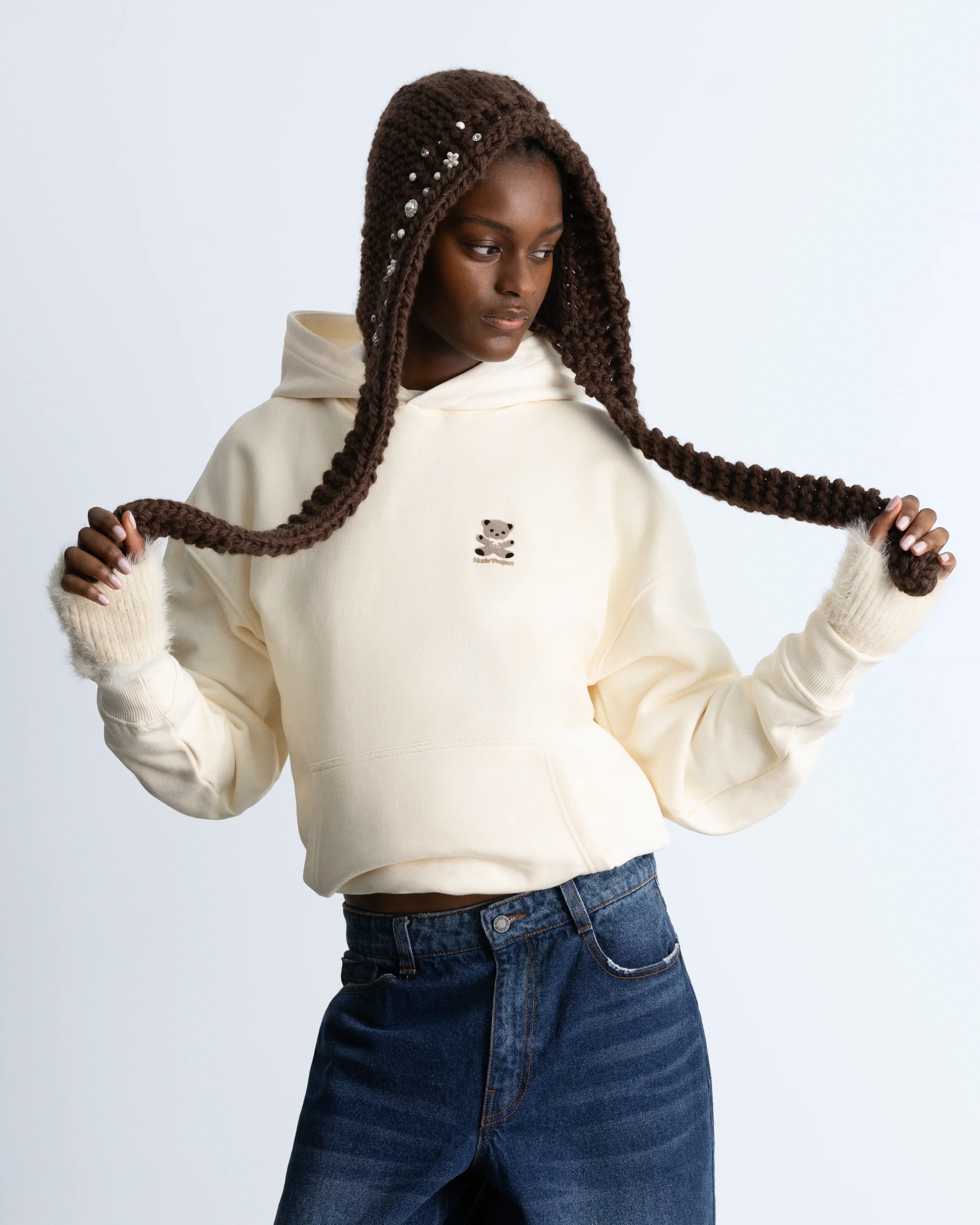 Sudadera Bear Blanco Crema