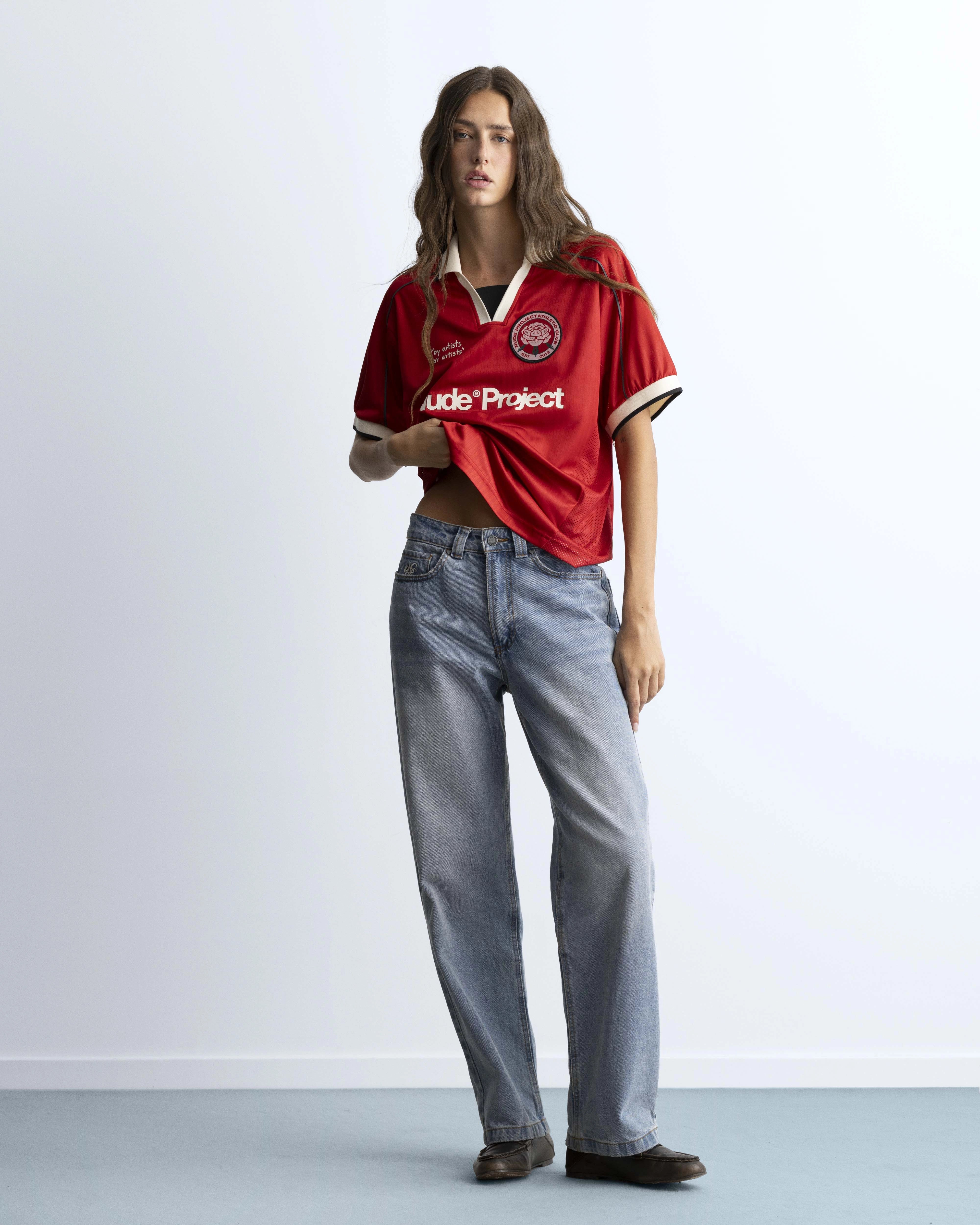 Basic Football Tee Red
