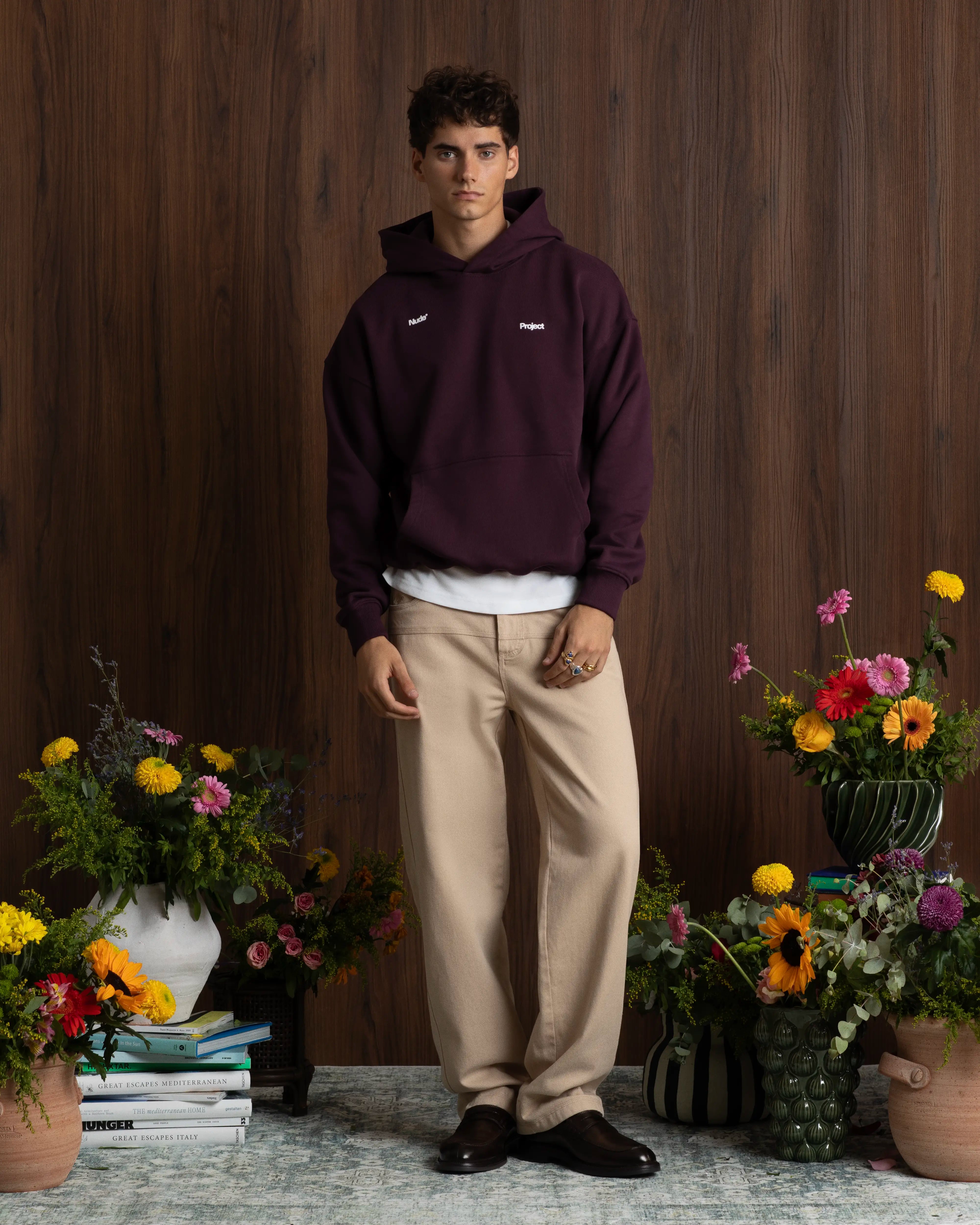 Ladder Hoodie Burgundy