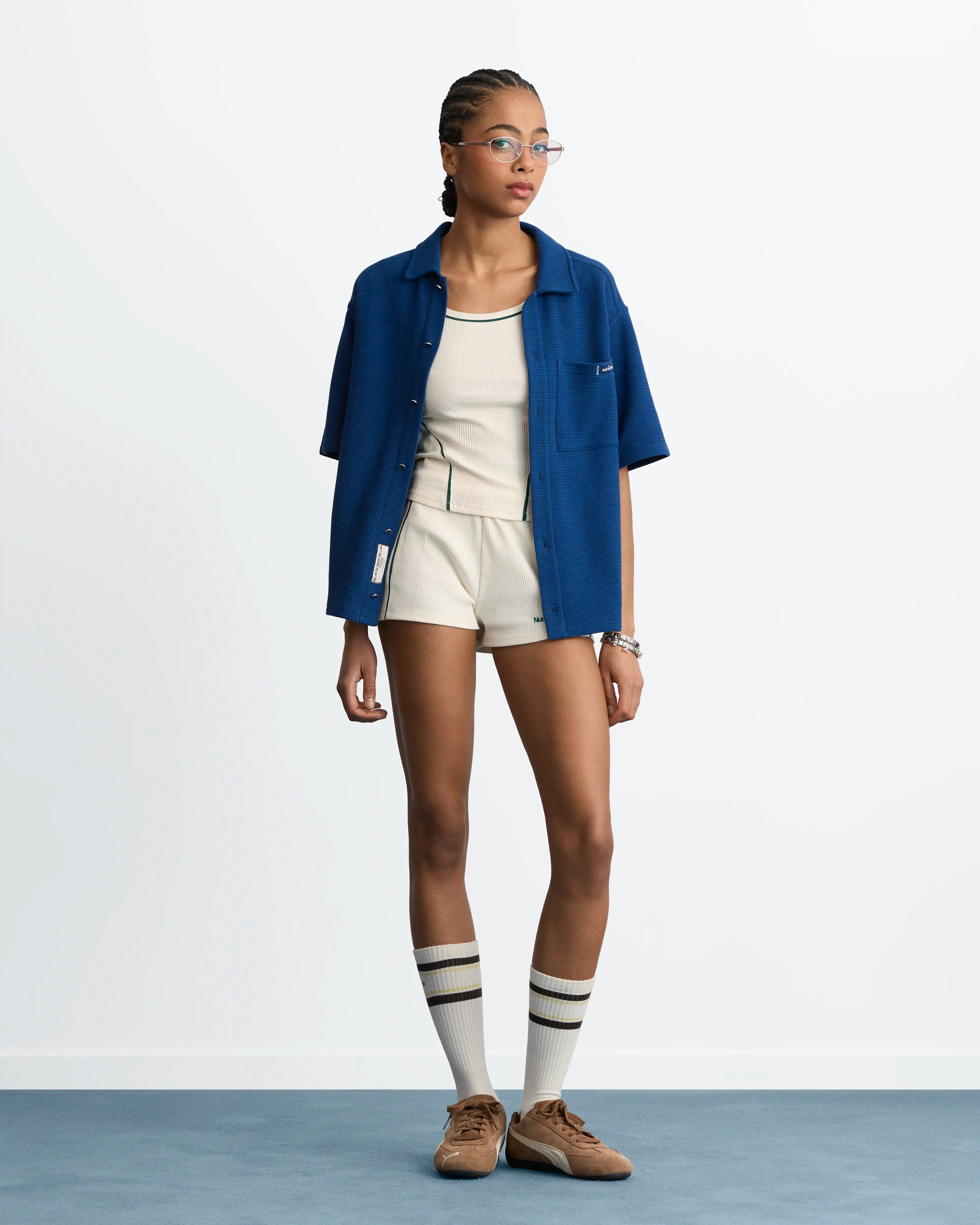 Montecarlo Waffle Shirt Navy