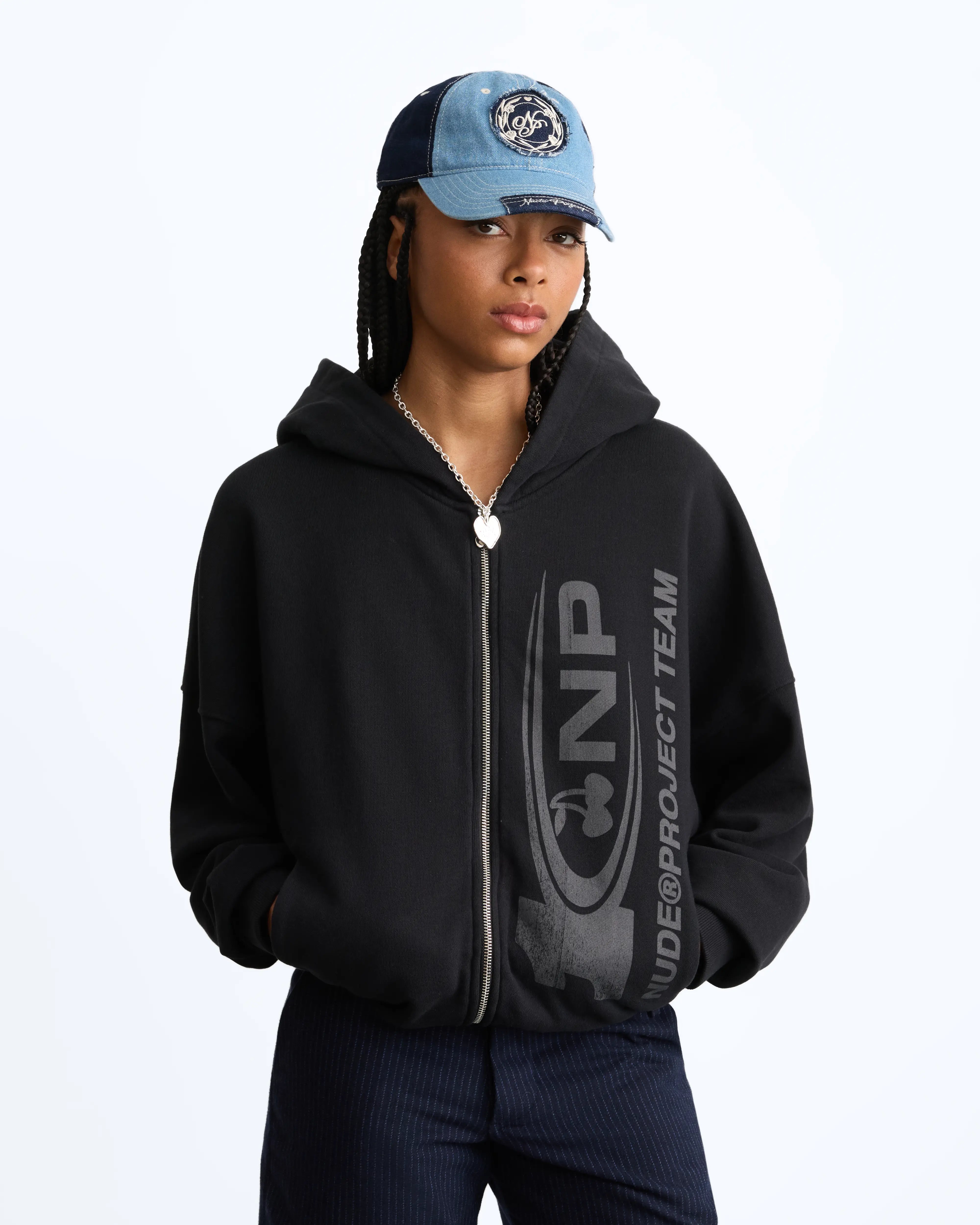 Ayrton Zip-Up Hoodie Black