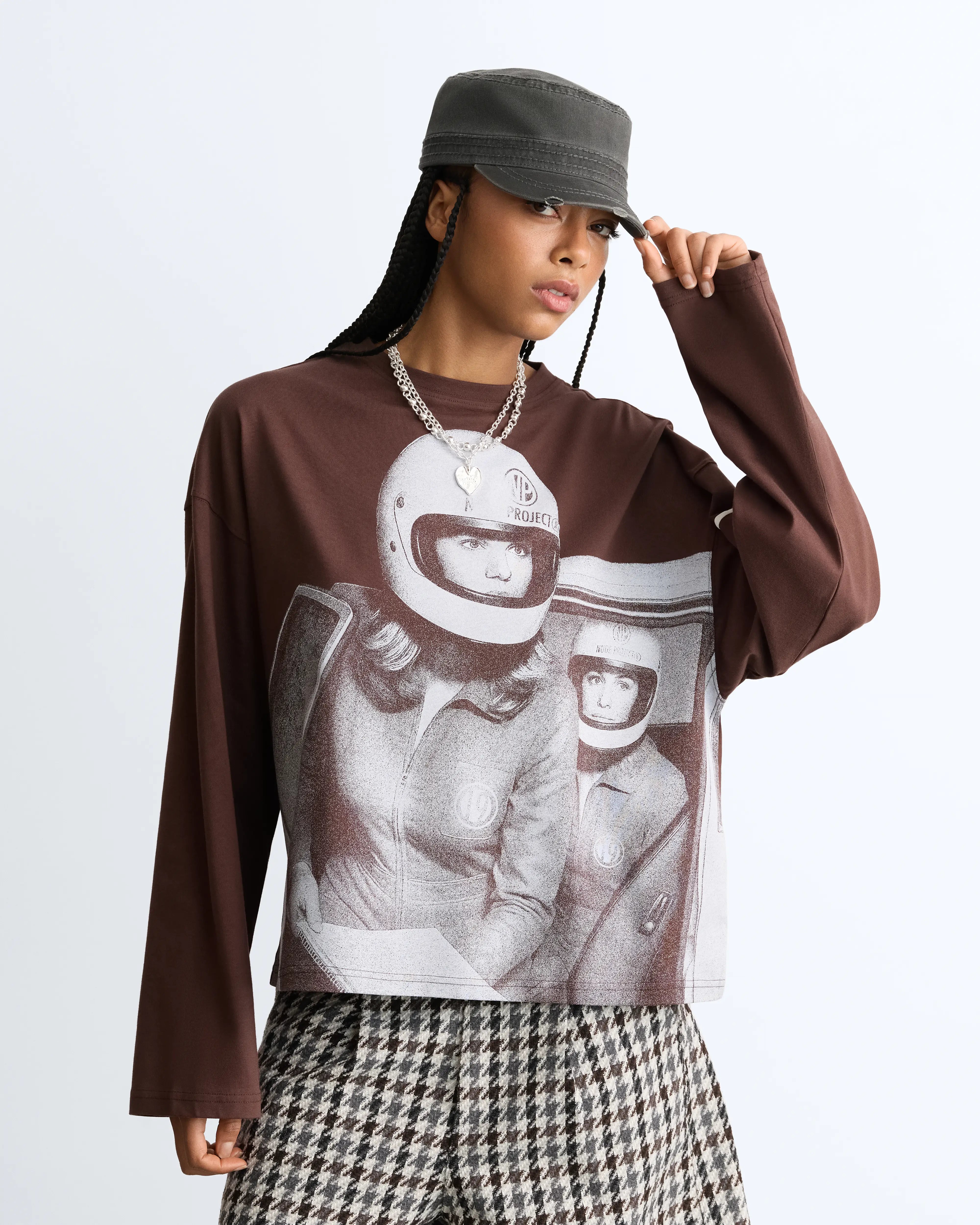 Rally Long-Sleeve Tee Brown