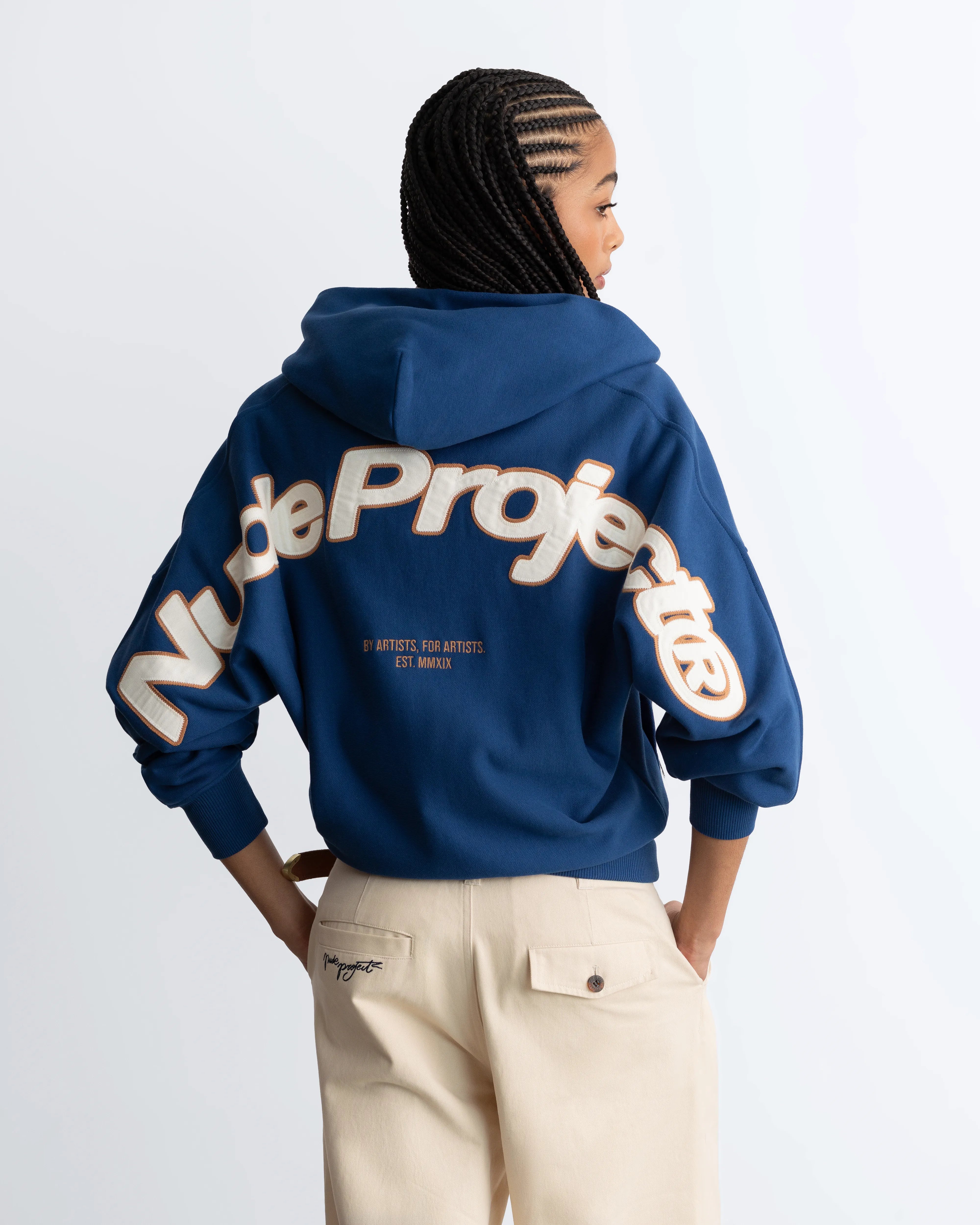 Beast Zip-up Hoodie Petrol Blue