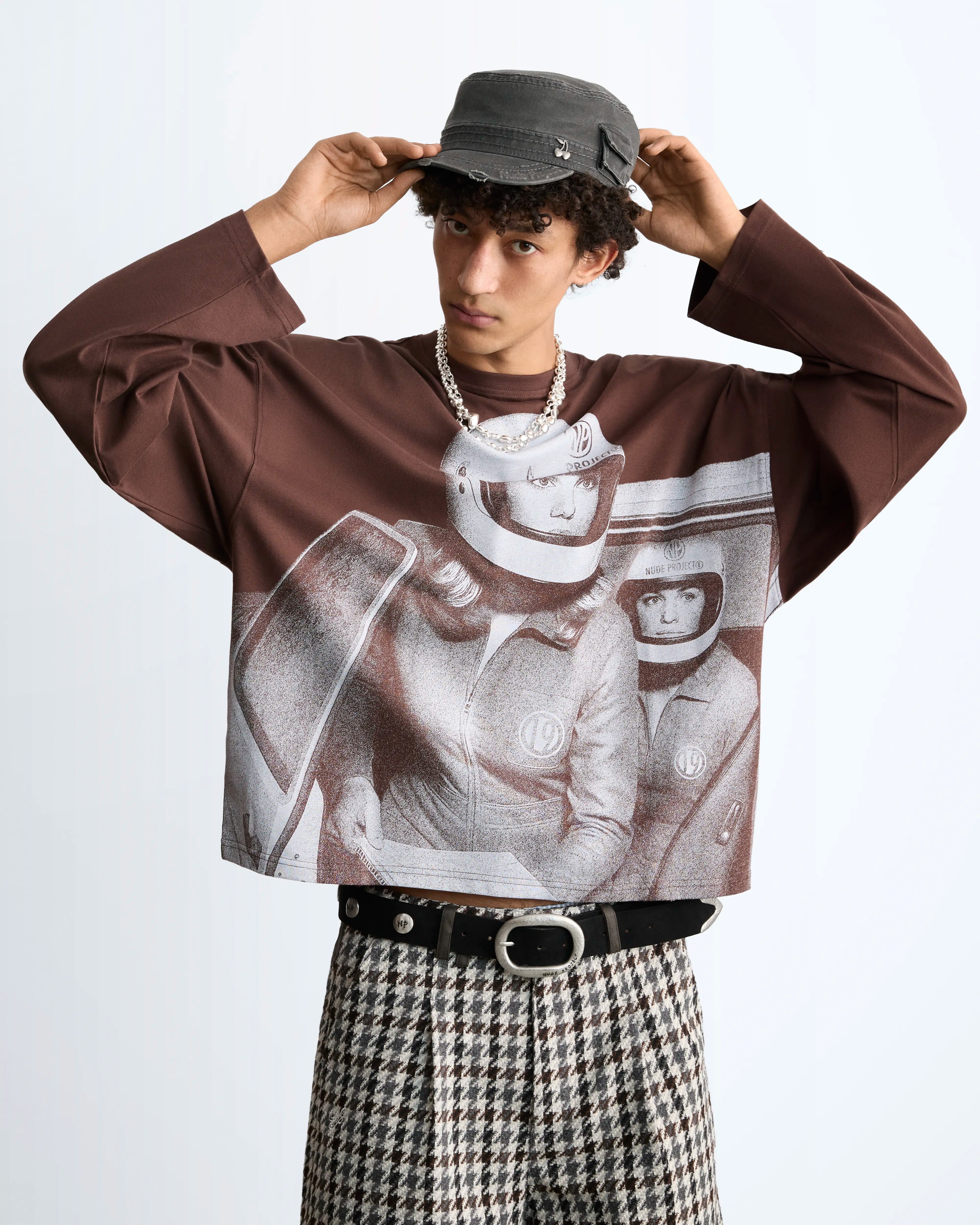 Rally Long-Sleeve Tee Brown