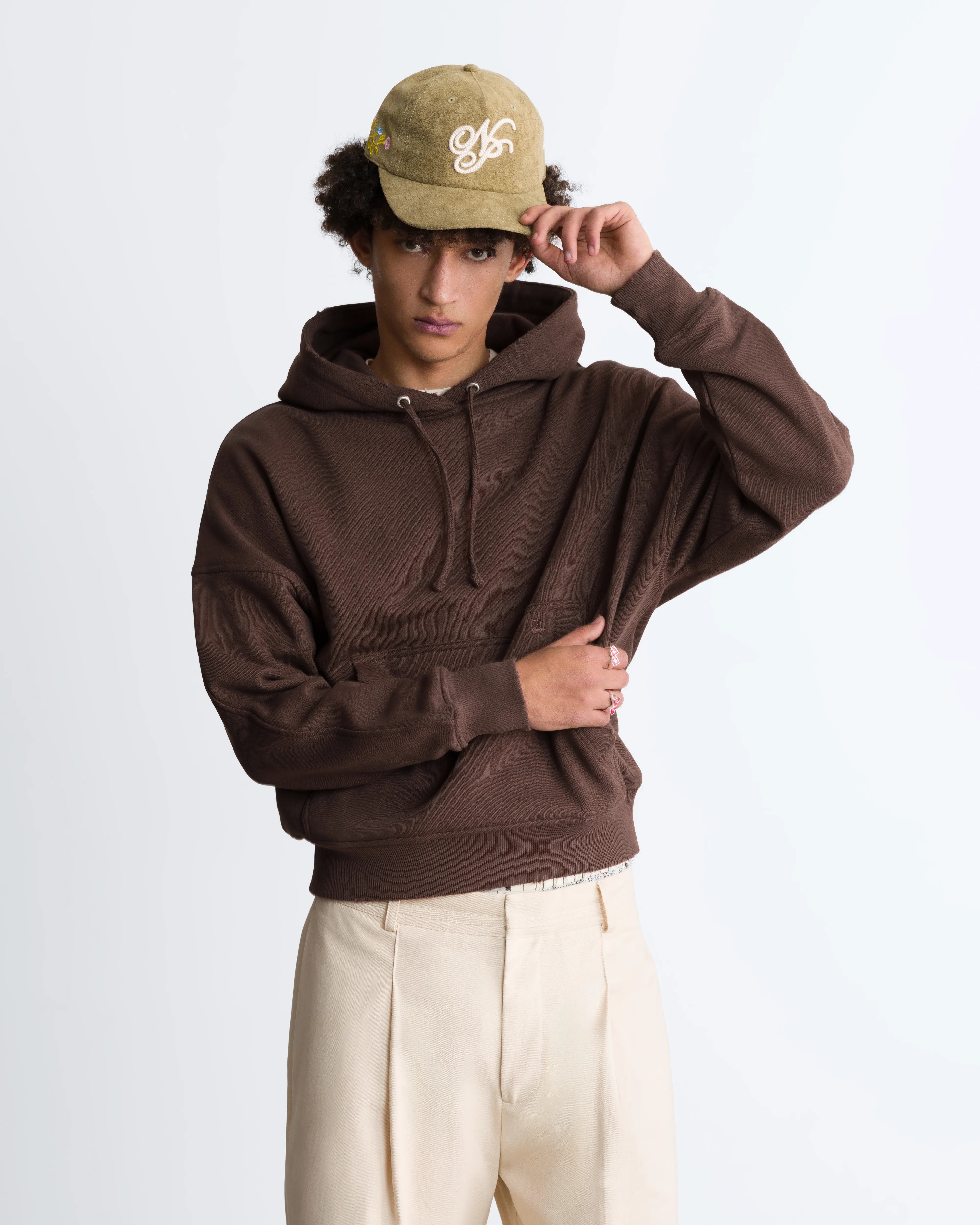 Marble Hoodie Brown