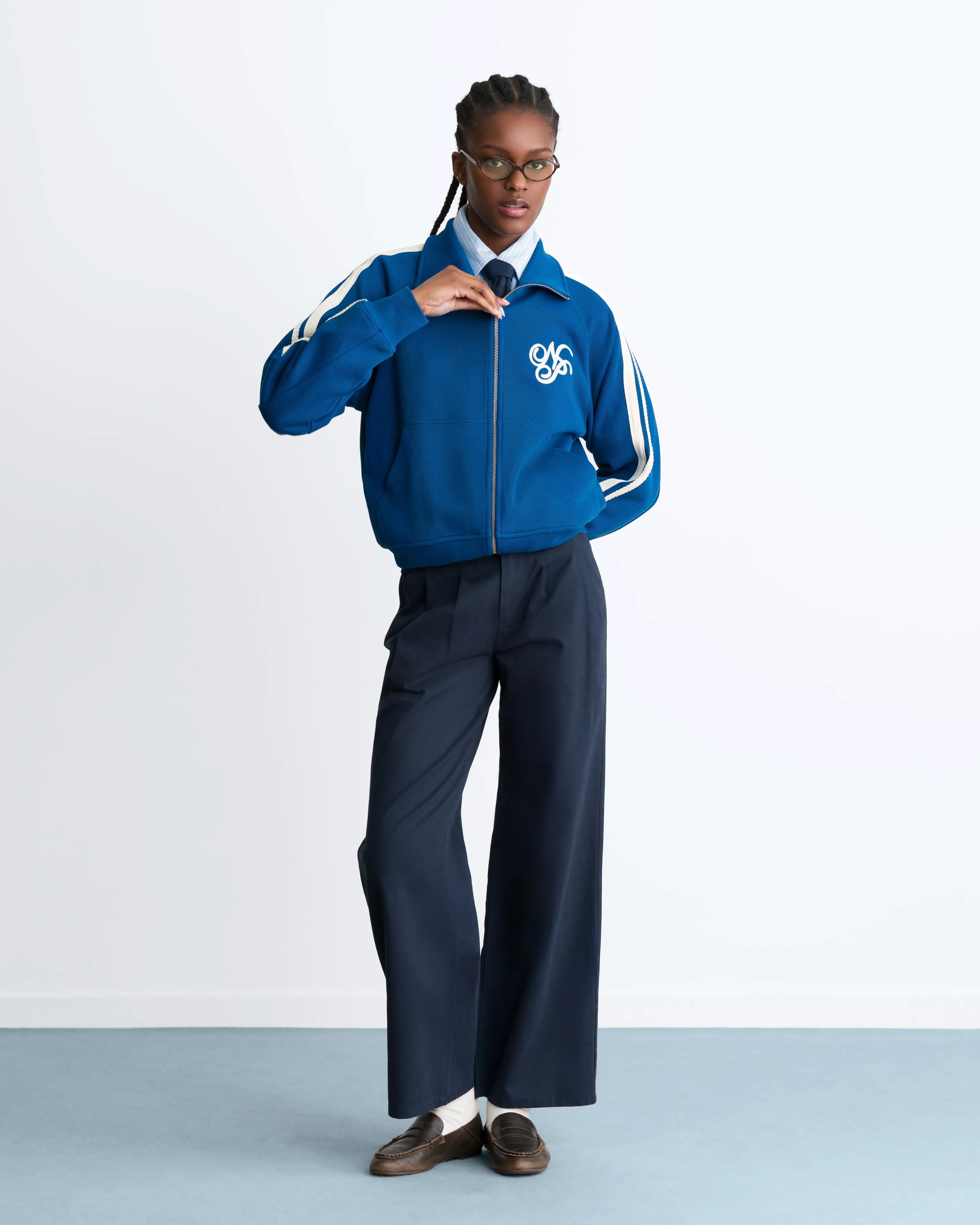 Ying-Yang Zip-Up Navy