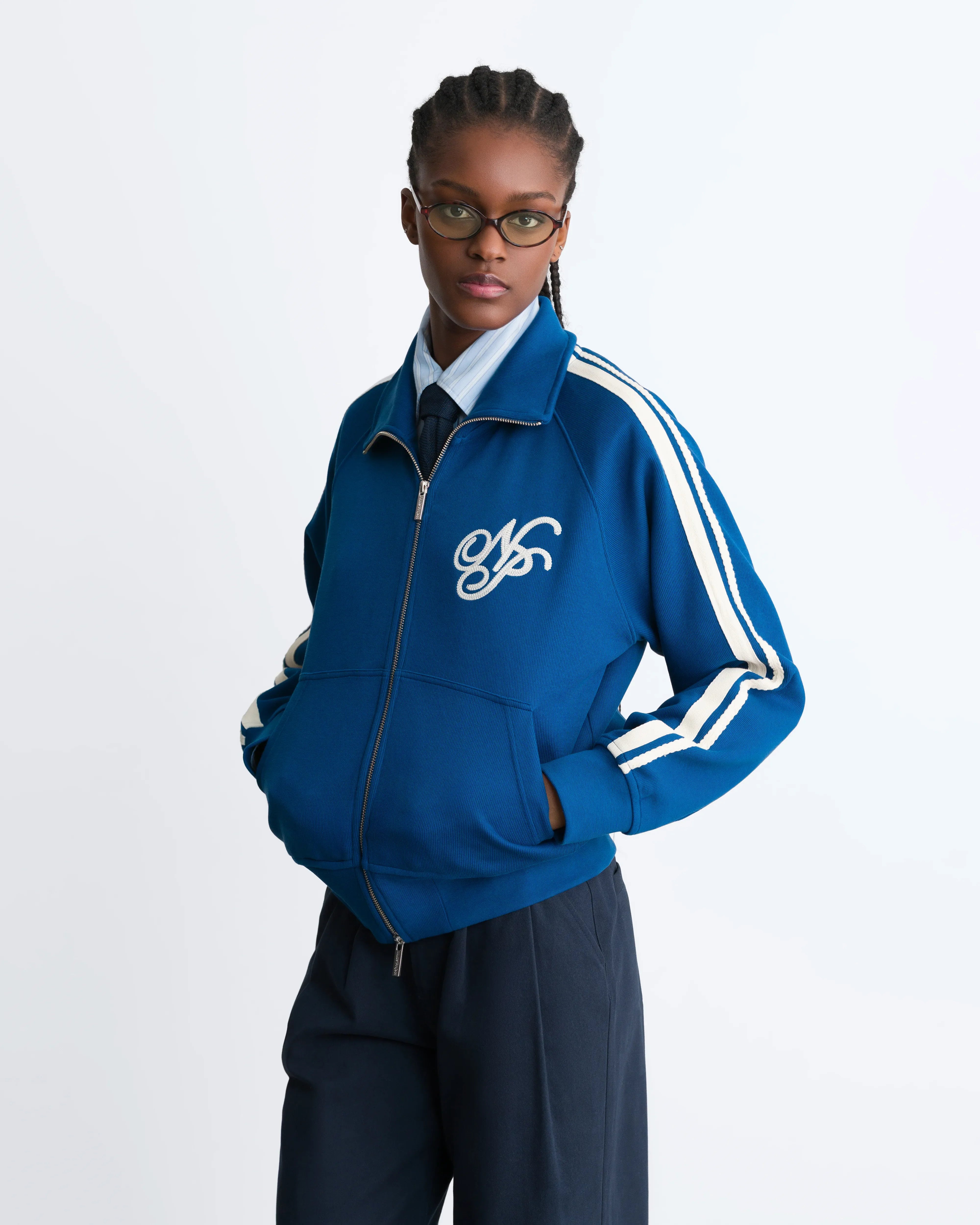 Ying-Yang Zip-Up Navy