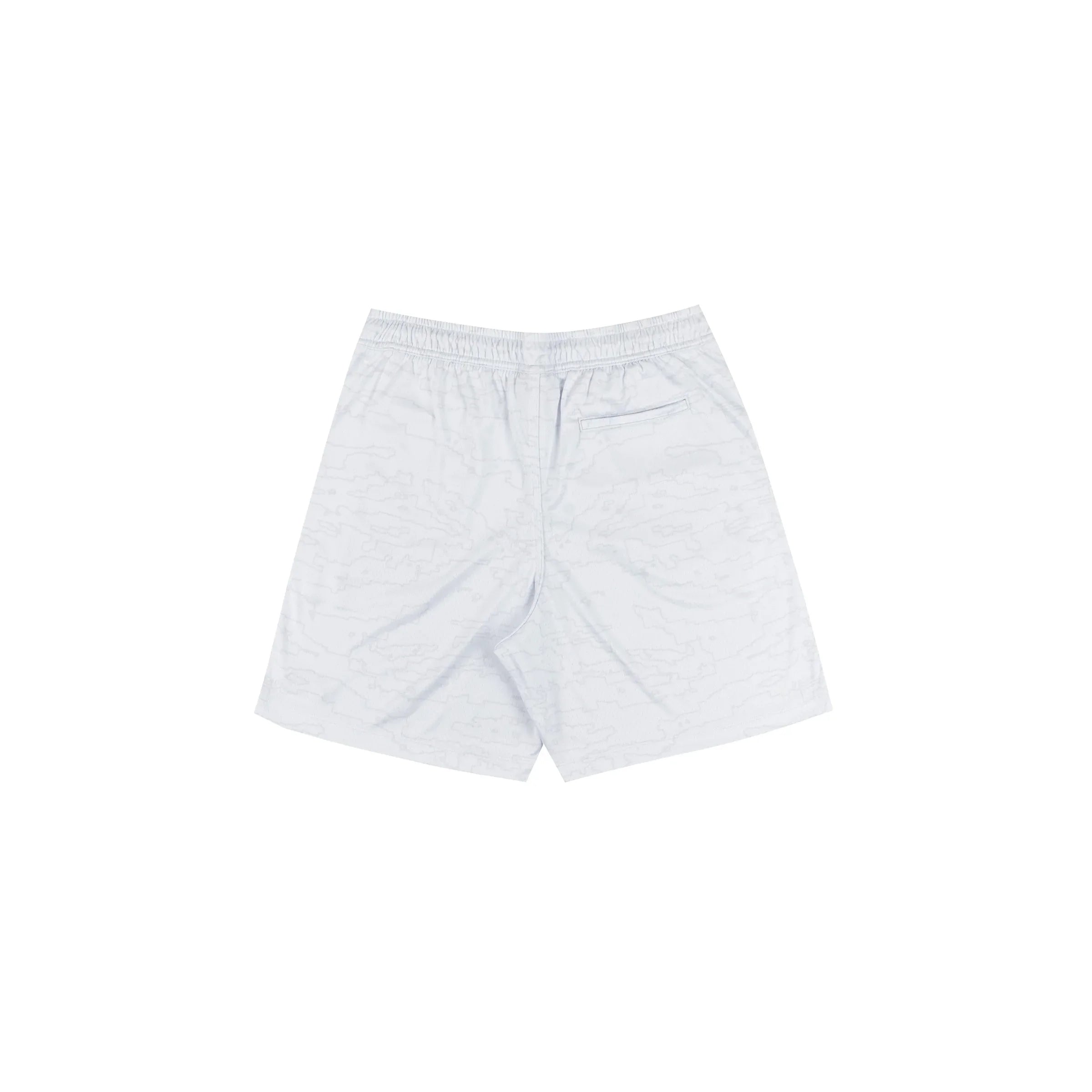 Outline Map Mesh Shorts in White - Four Street